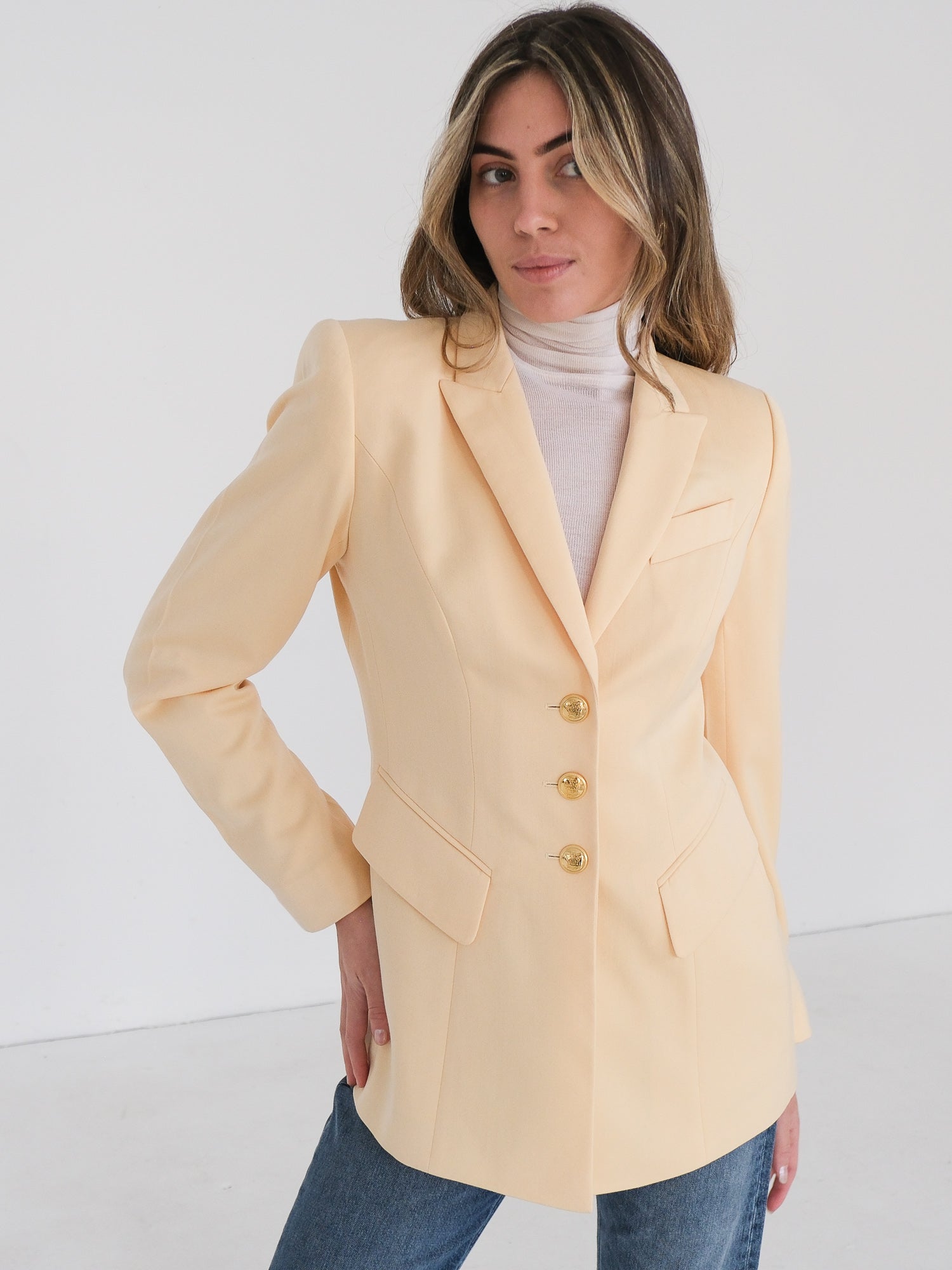 Vintage Tailored Wool Blazer, Size FR 36 | AU 8