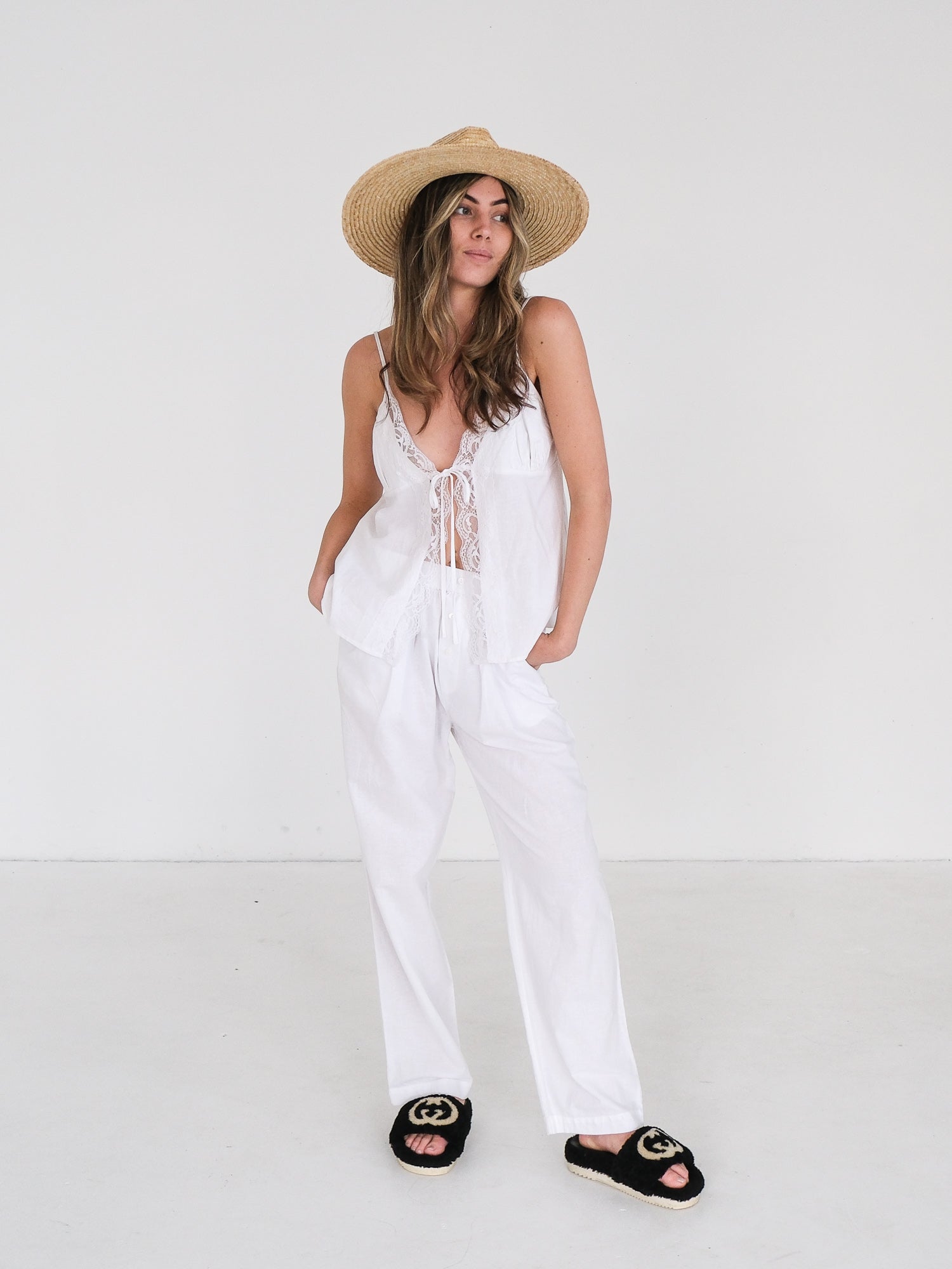 'The Spencer' Wide Brimmed Straw Fedora Hat, Size S | 55cm