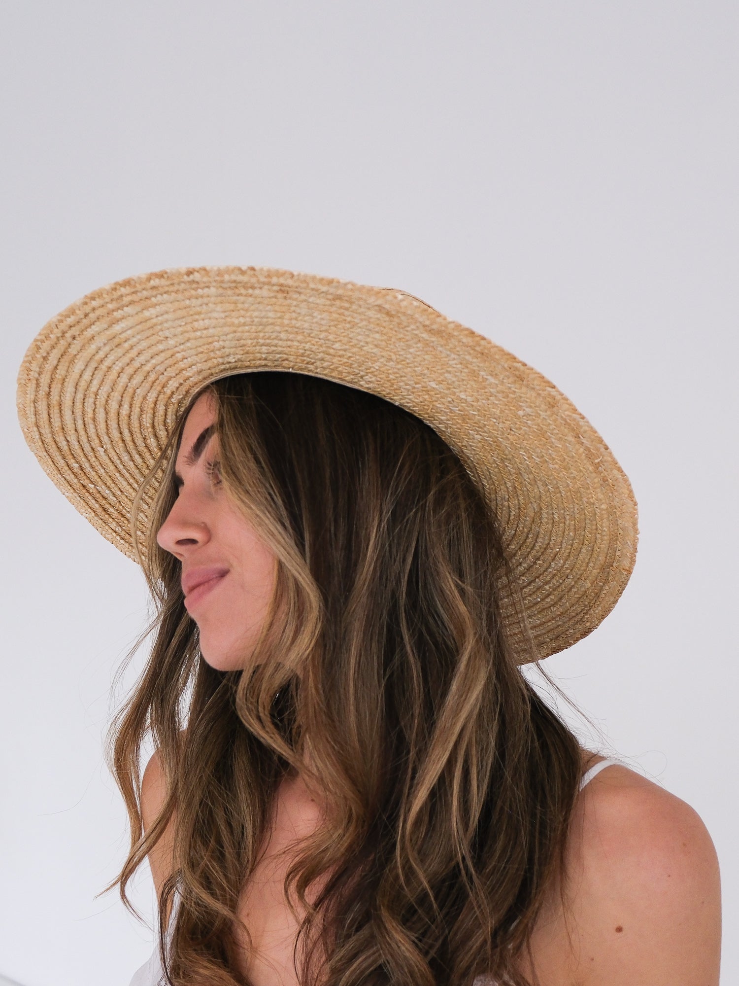 'The Spencer' Wide Brimmed Straw Fedora Hat, Size S | 55cm