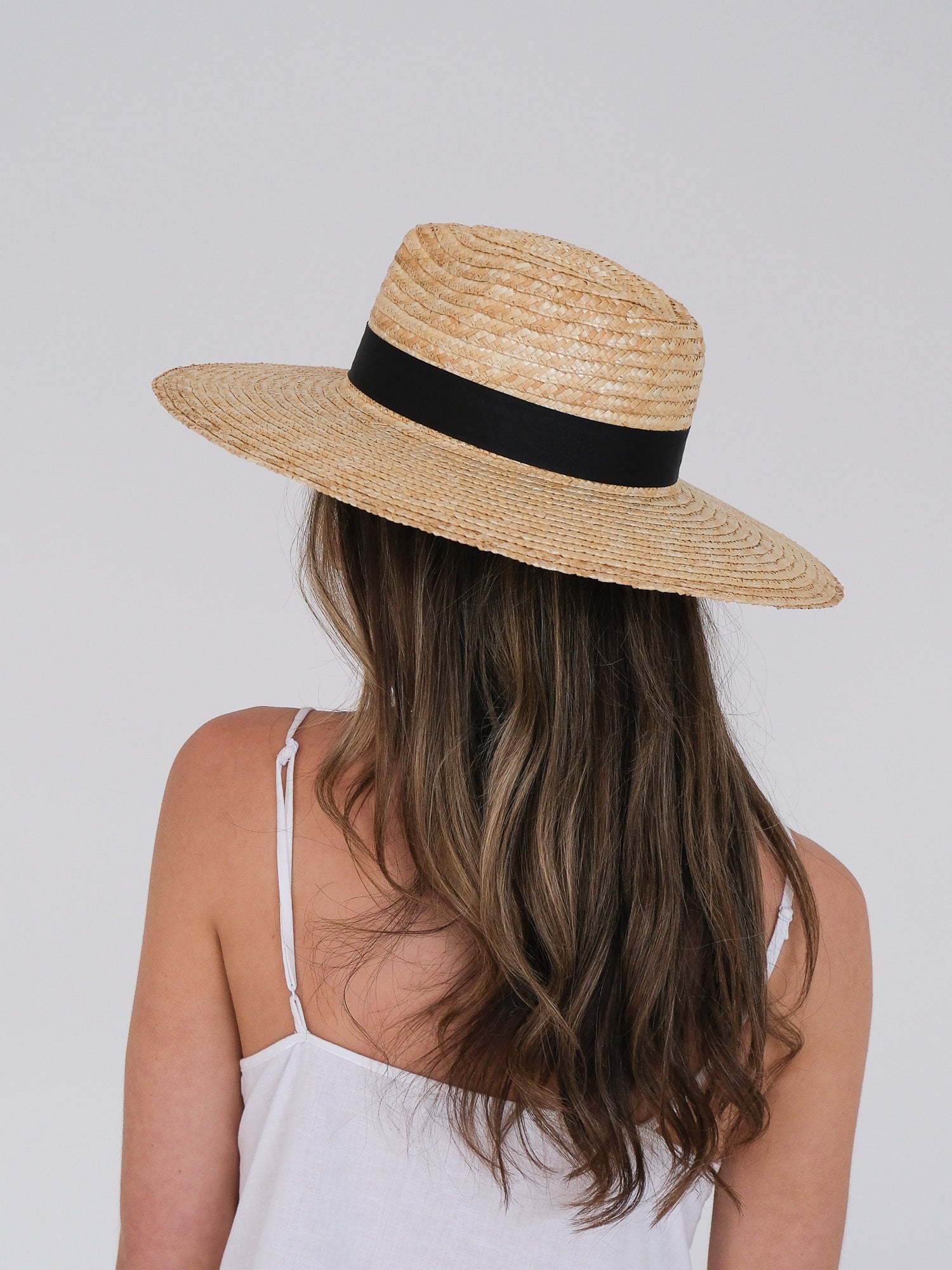 'The Spencer' Wide Brimmed Straw Fedora Hat, Size S | 55cm