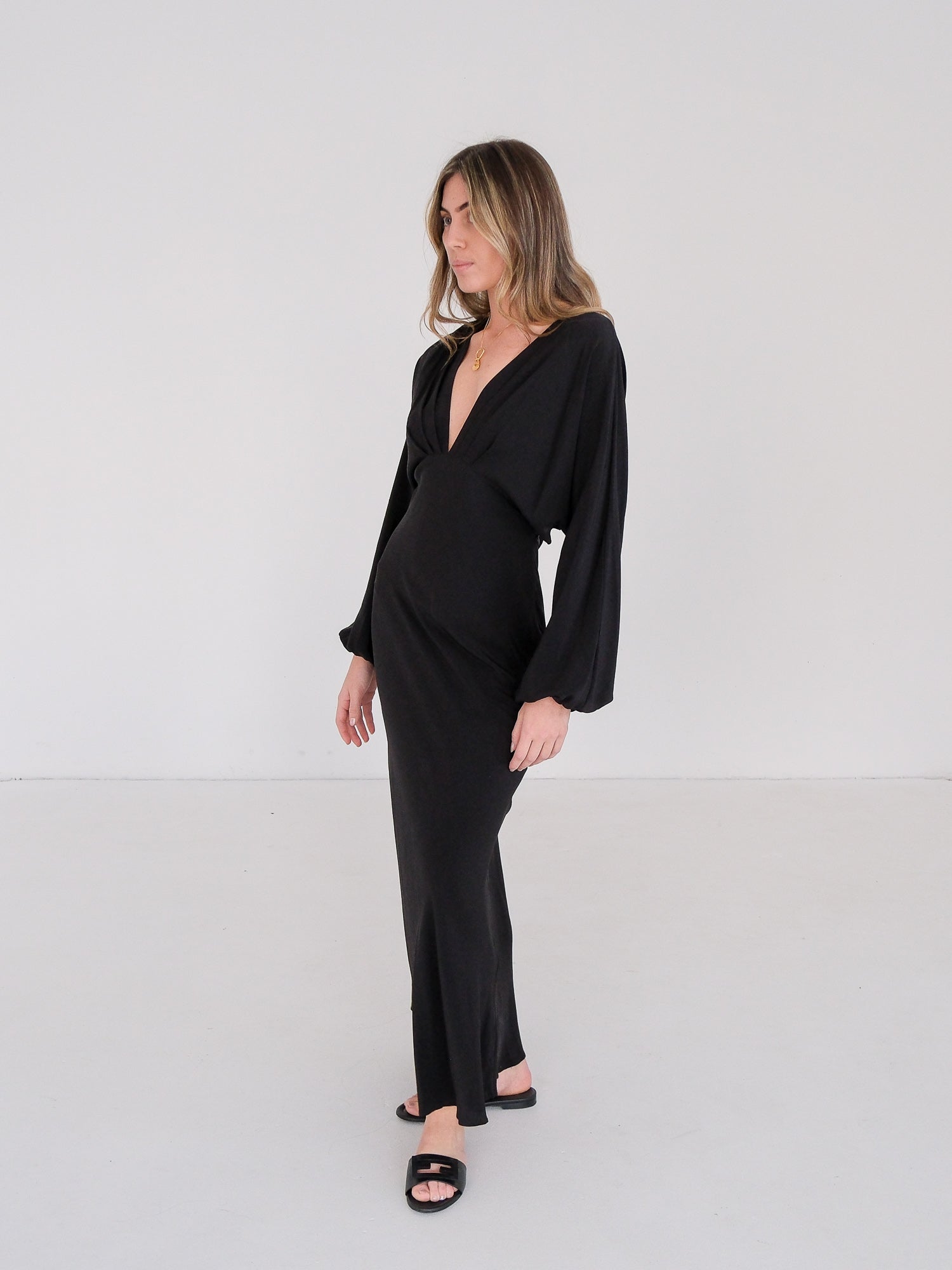 'Magyar' Bias Cut Silk Maxi Dress, Size 2 | AU 8