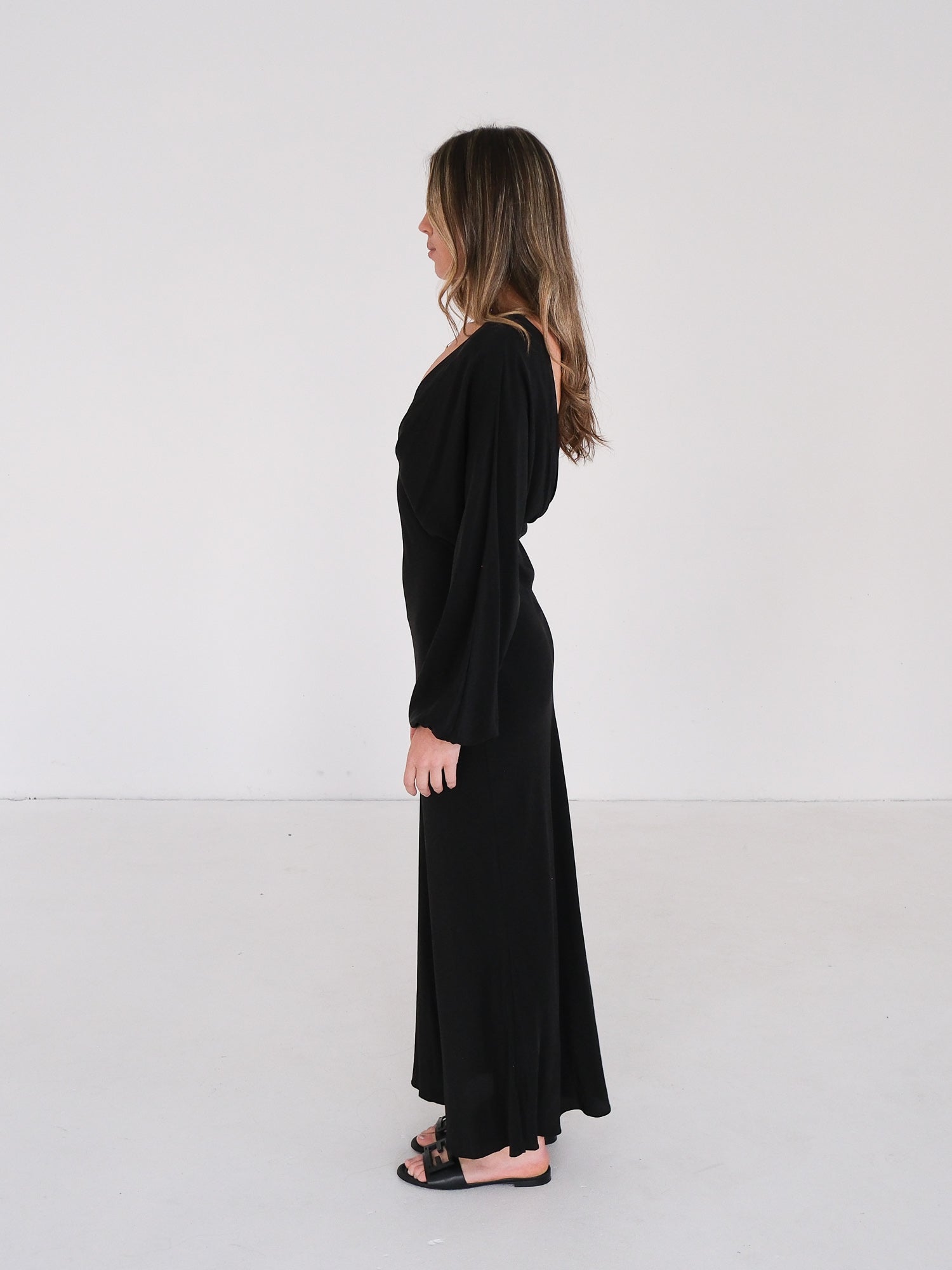 'Magyar' Bias Cut Silk Maxi Dress, Size 2 | AU 8