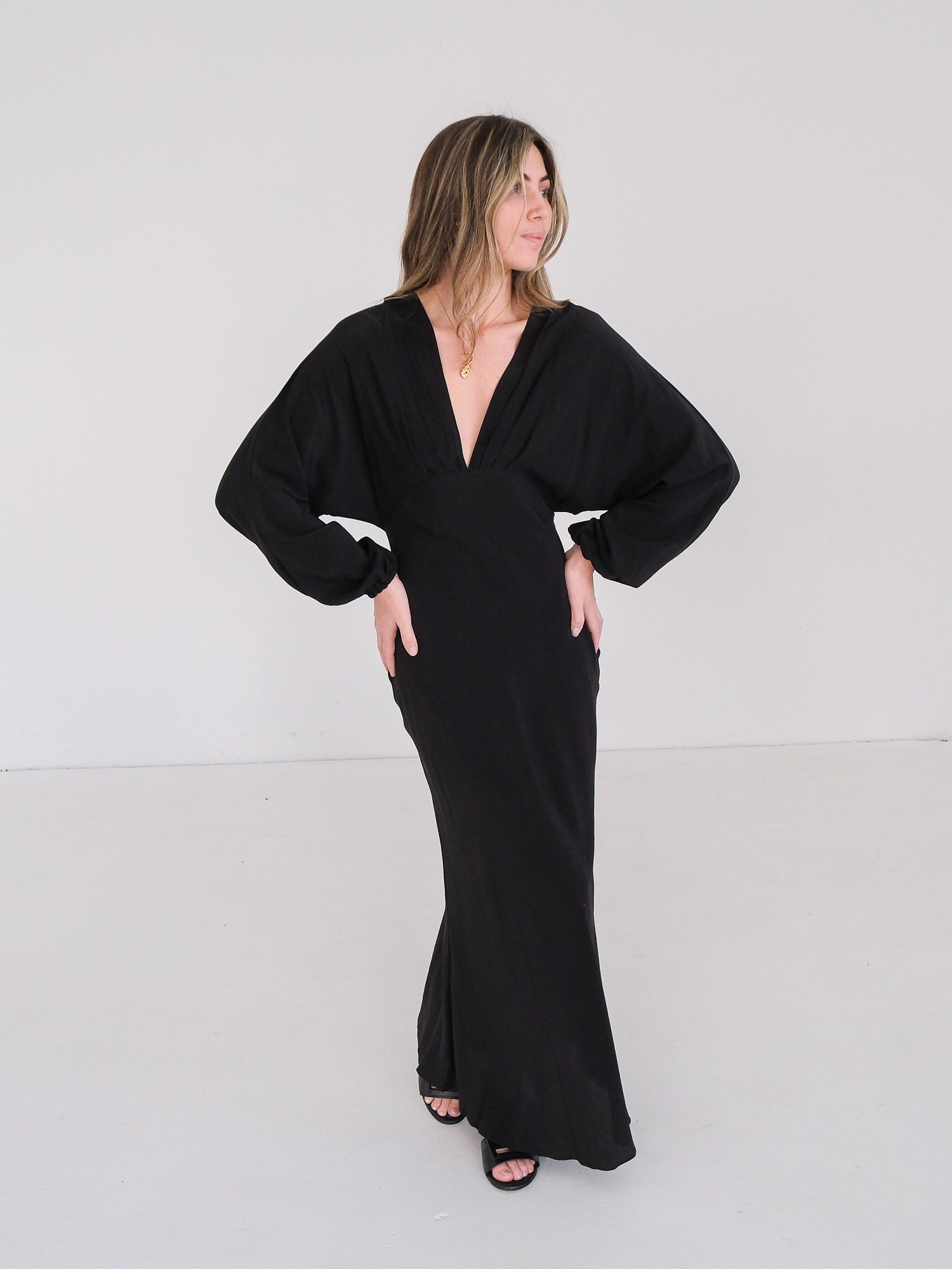 'Magyar' Bias Cut Silk Maxi Dress, Size 2 | AU 8