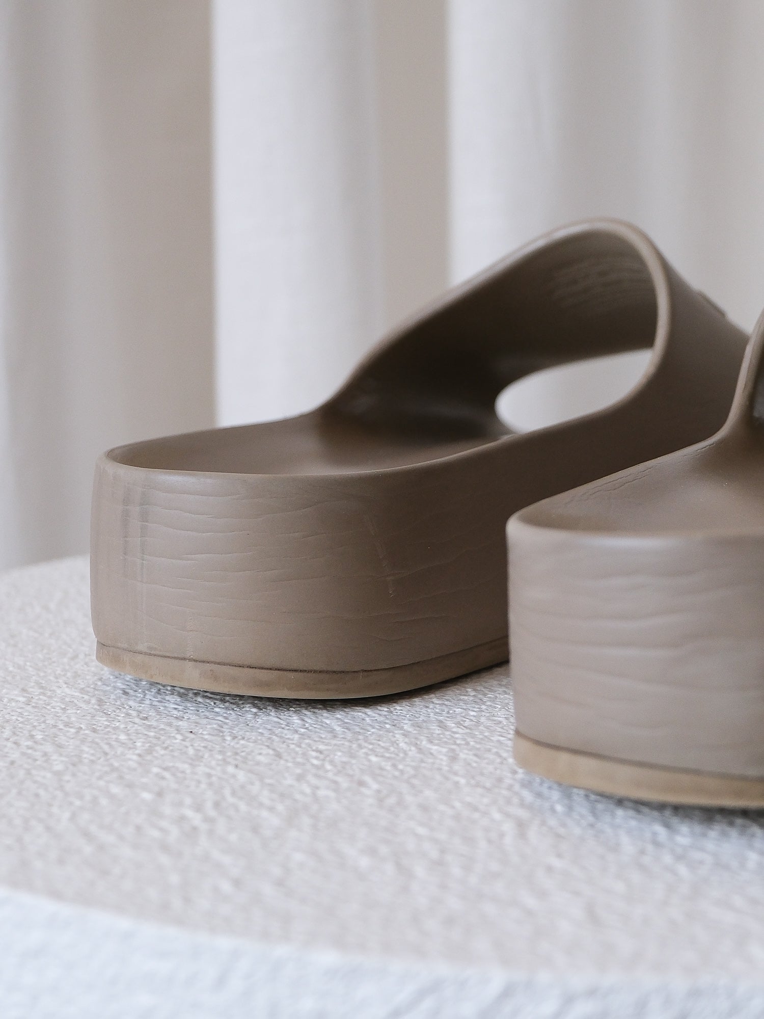 Chunky Logo-Embossed Rubber Pool Slides, Size 38