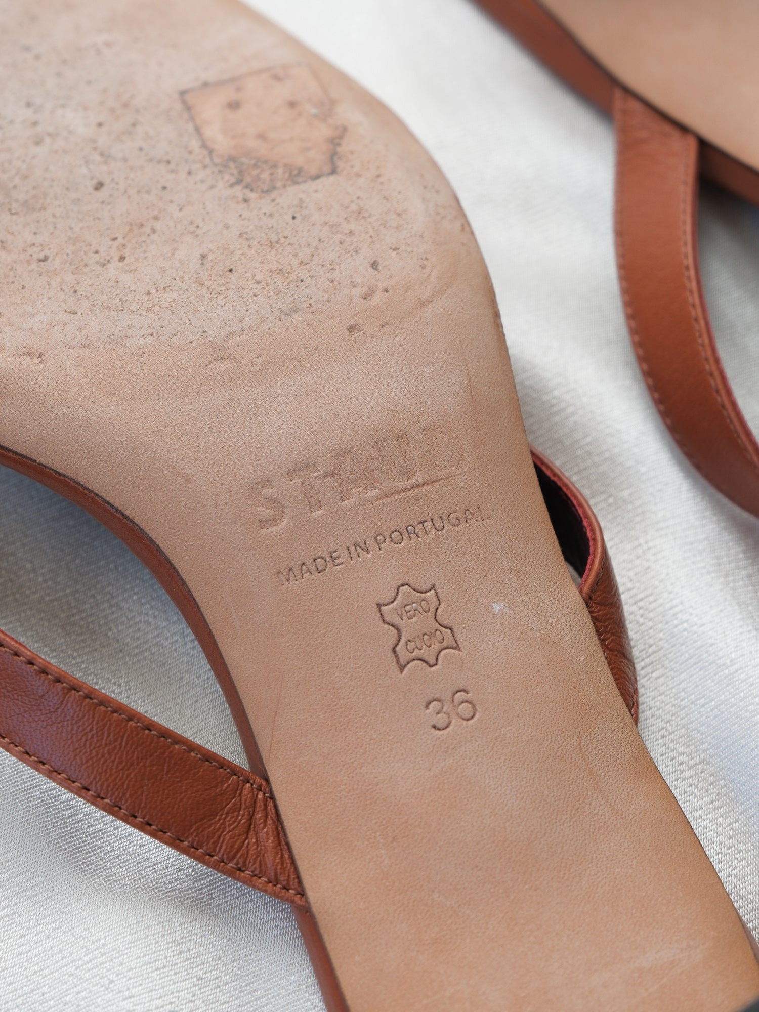 'Audrey' Leather Sandals, Size 36