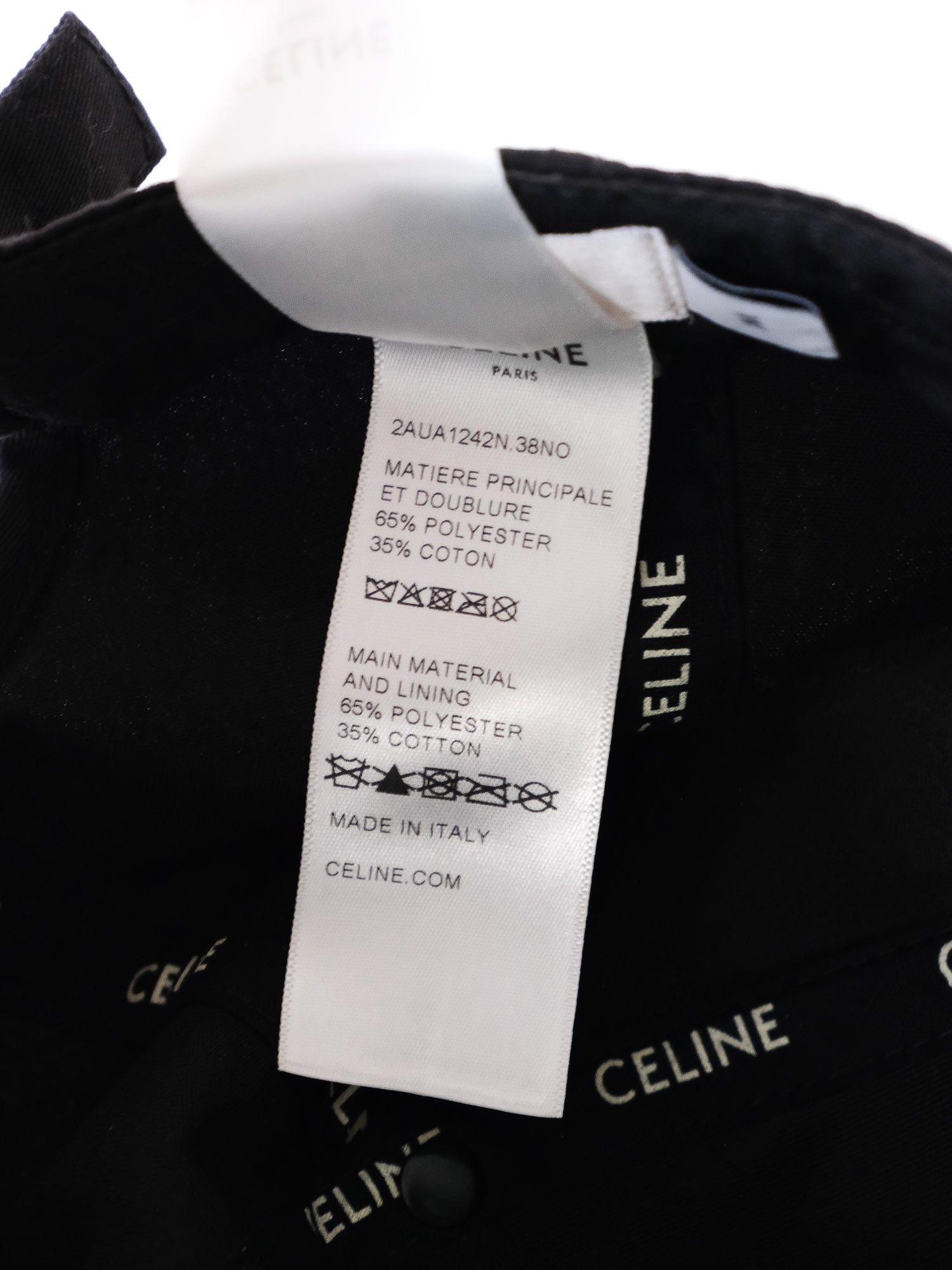 'Celine' Logo Cotton Gabardine Baseball Cap, Size M