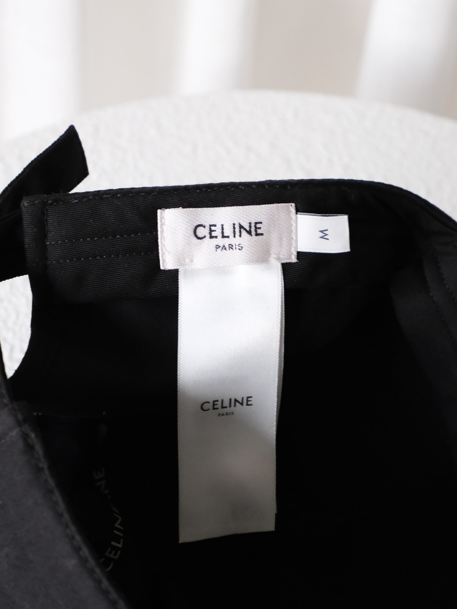 'Celine' Logo Cotton Gabardine Baseball Cap, Size M