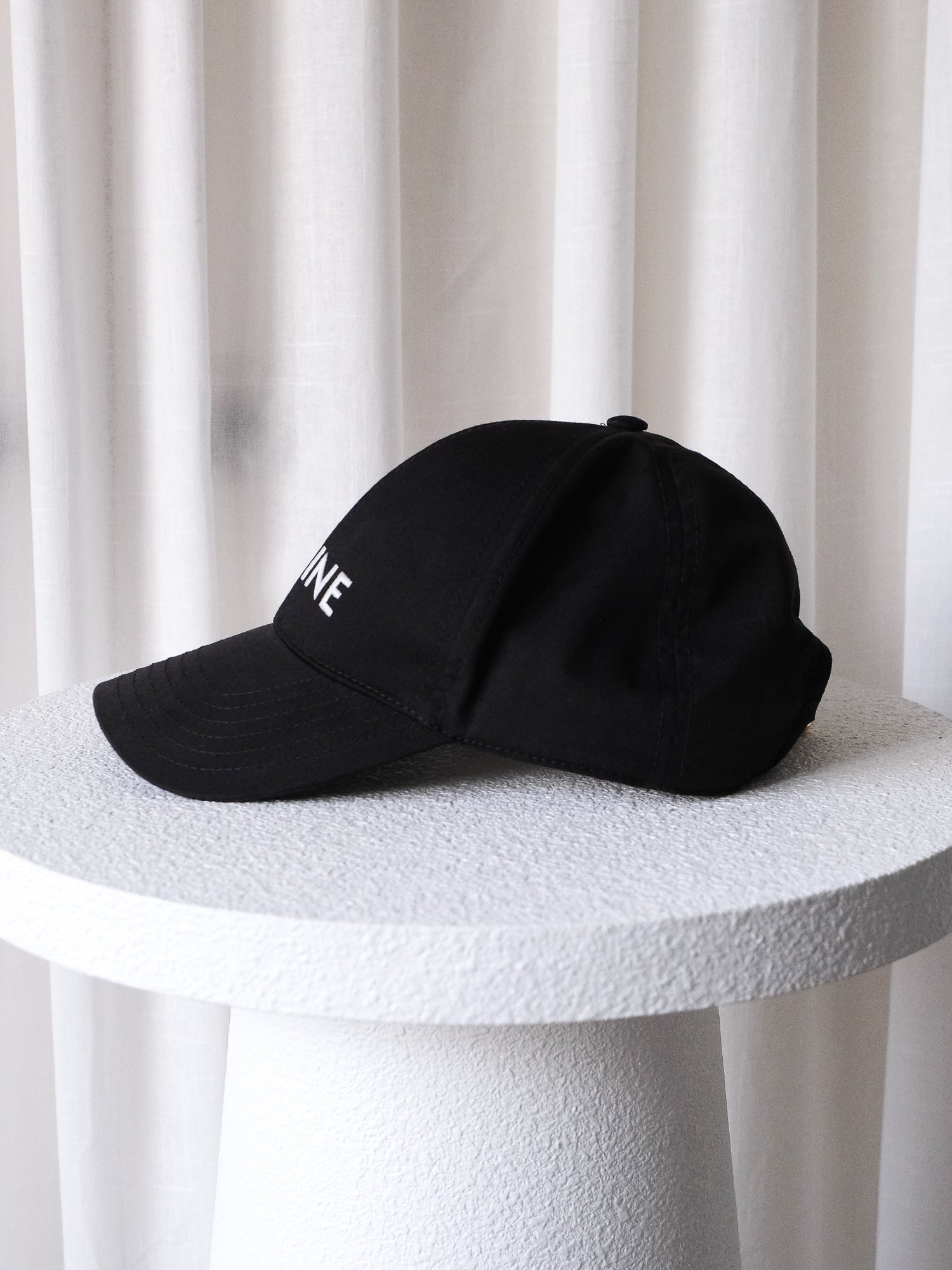 'Celine' Logo Cotton Gabardine Baseball Cap, Size M