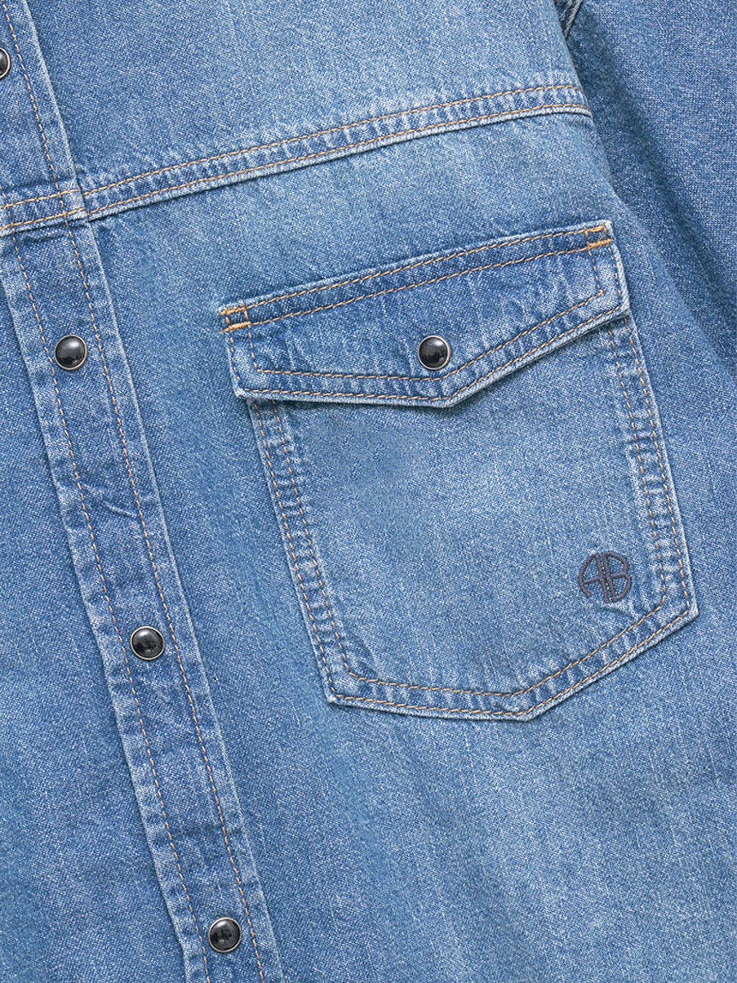 'Sloan' Oversized Denim Shirt, Size XS