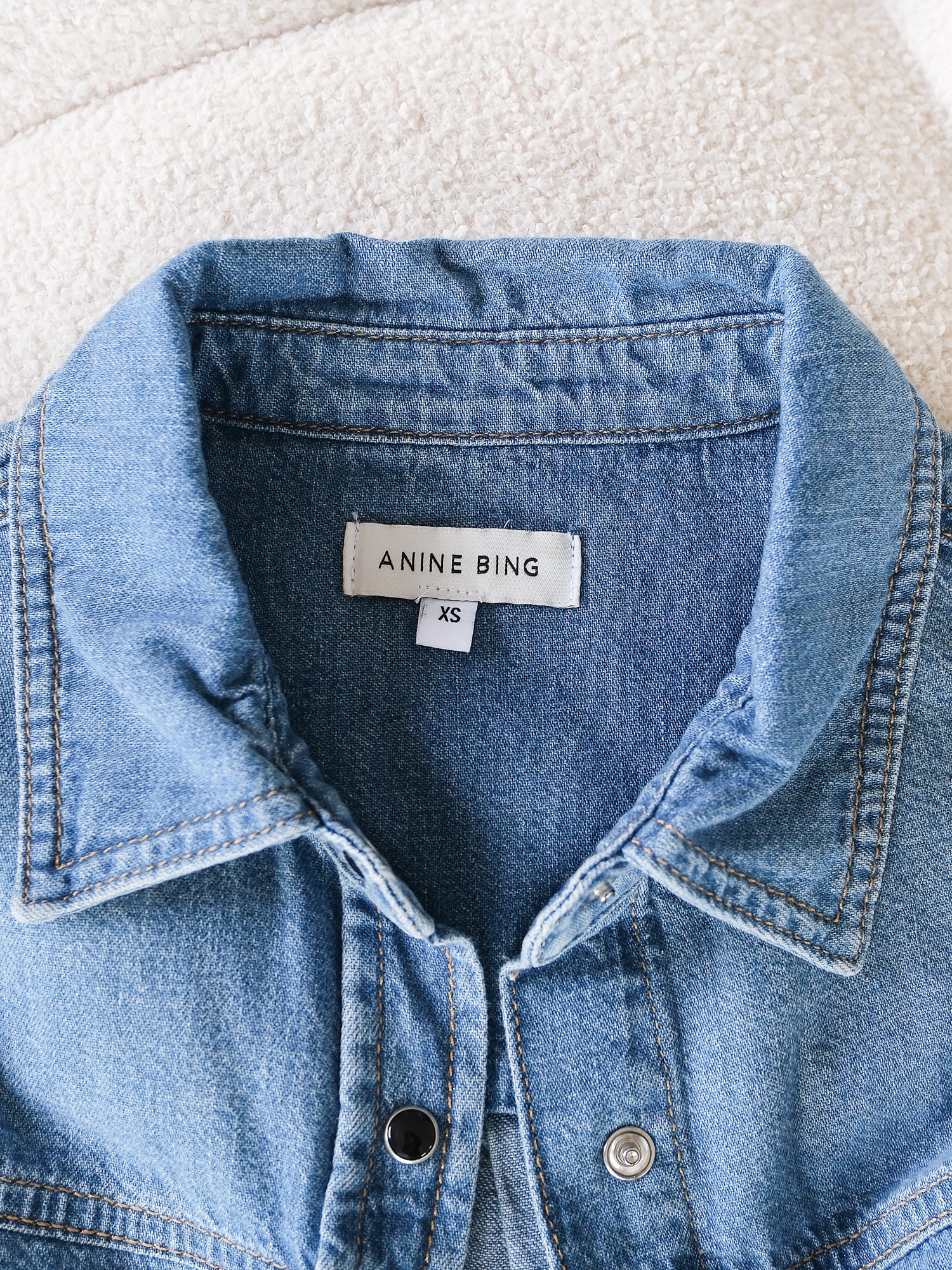 'Sloan' Oversized Denim Shirt, Size XS