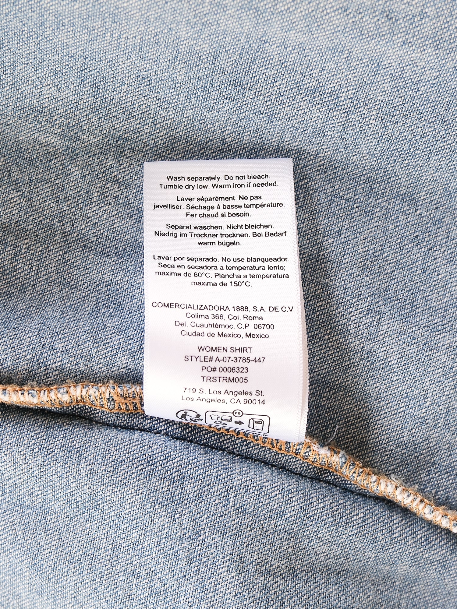 'Sloan' Oversized Denim Shirt, Size XS