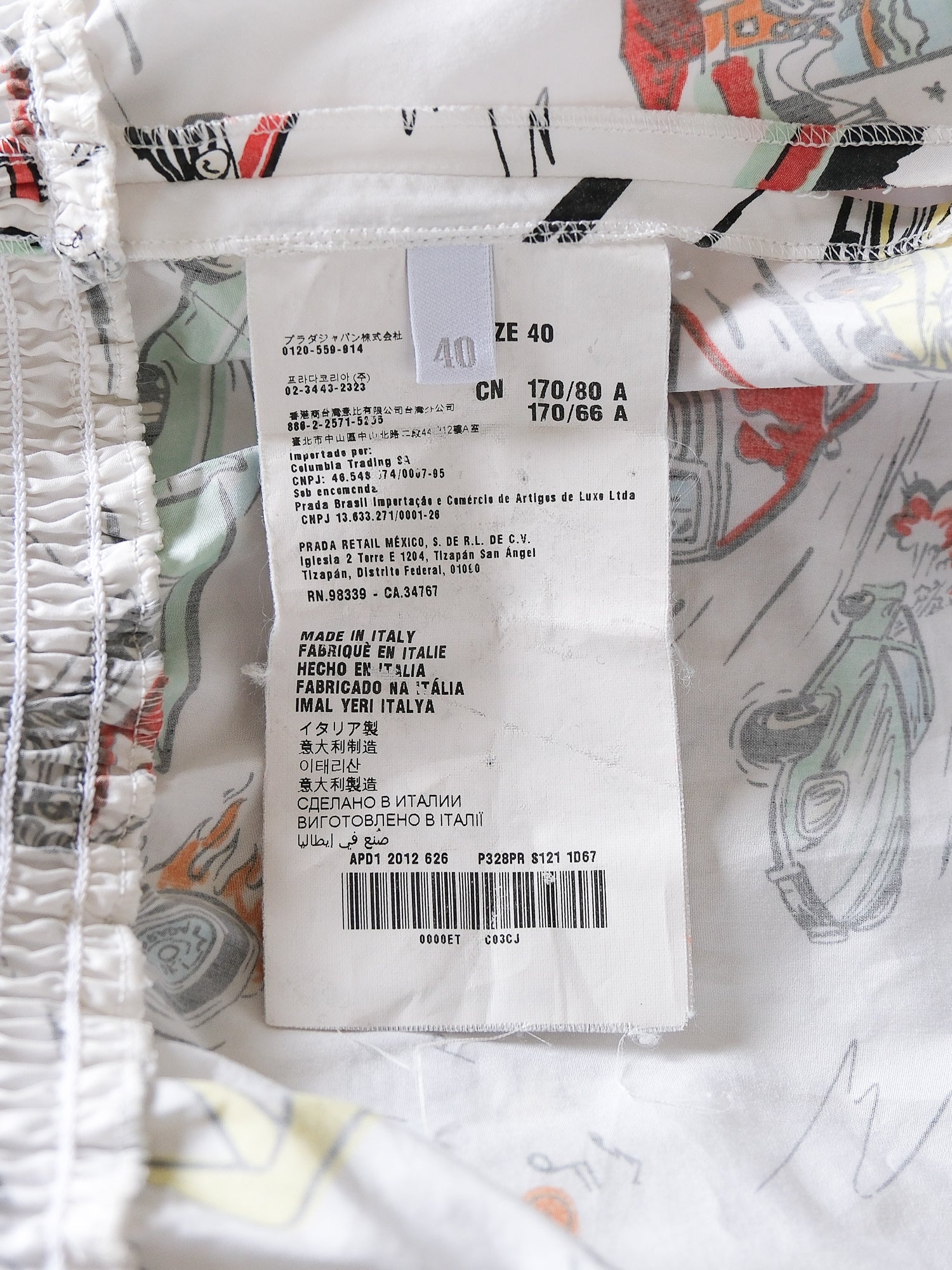SS12 Americana Car Print Cotton Mini Dress, Size IT 40 | AU 8