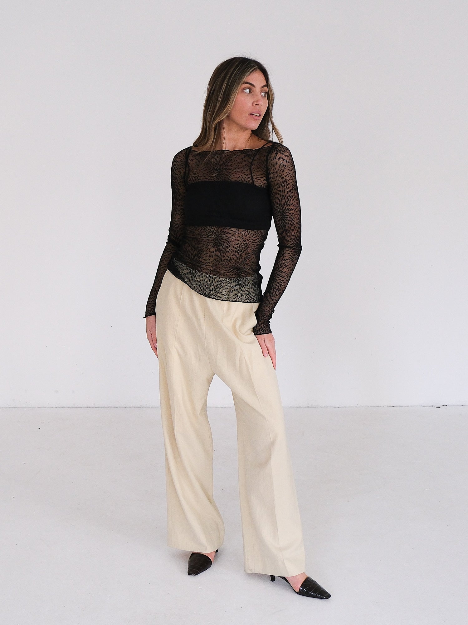 Wide Leg Trousers, Size S | AU 8