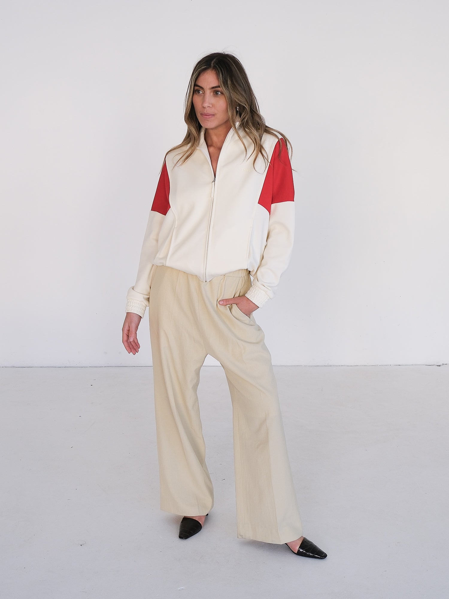 Panelled Track Jacket, Size XS