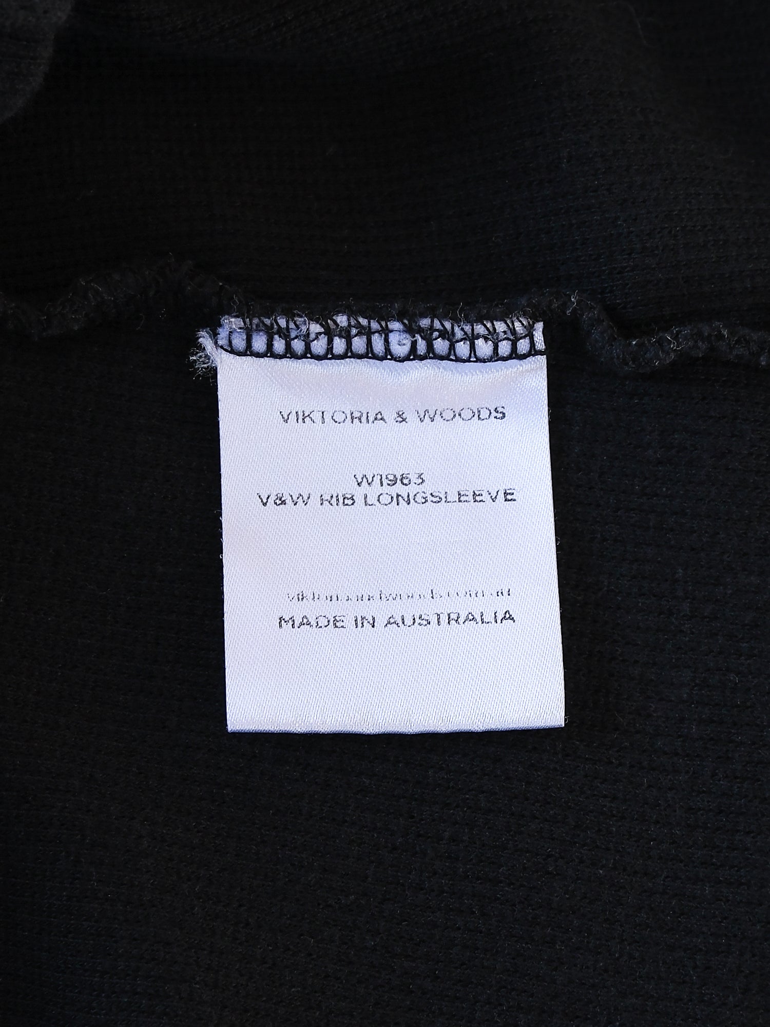 V&W Rib Longsleeve Tee, Size 00 | AU 4