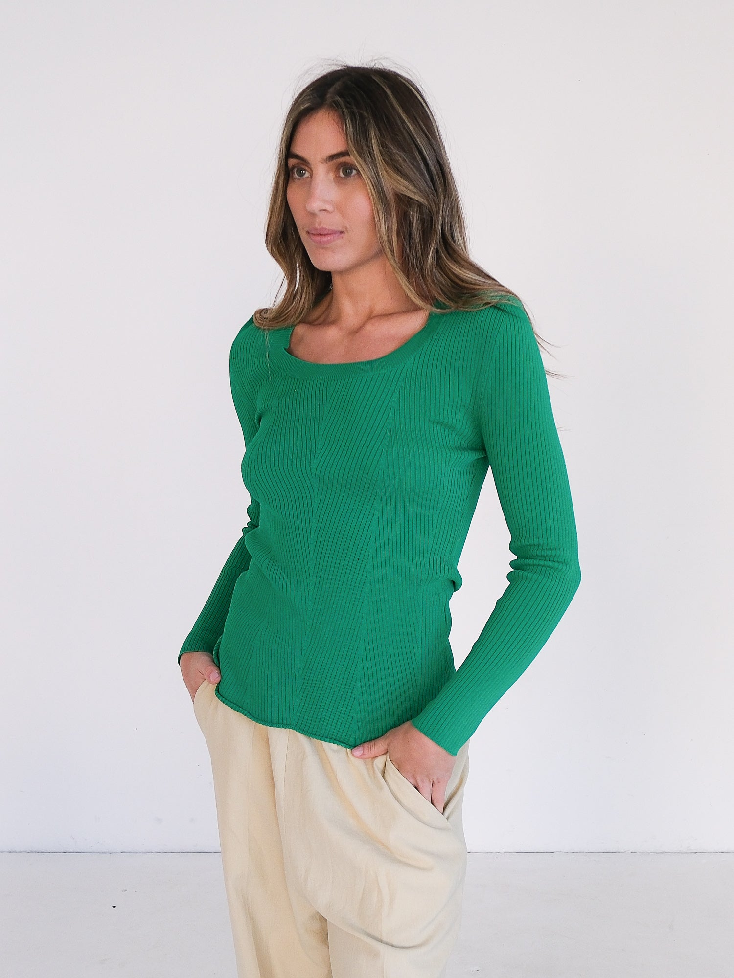 Rib Knit Sweater, Size AU 8