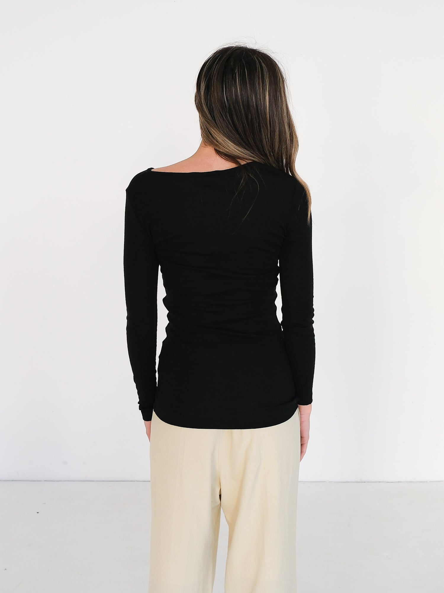 'Merino Crew' Long Sleeve Tee, Size 1 | AU 8