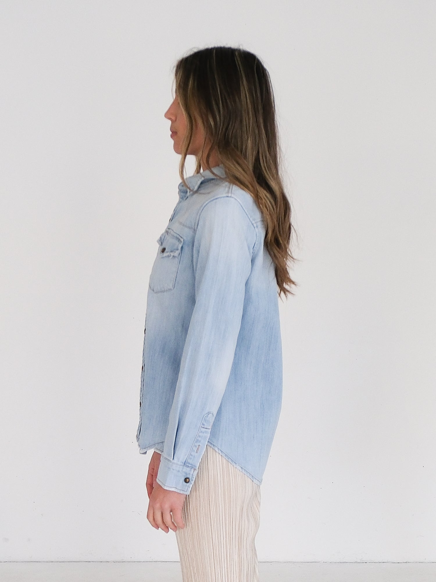 'The SoCal Western' Denim Shirt, Size 1 | AU 8