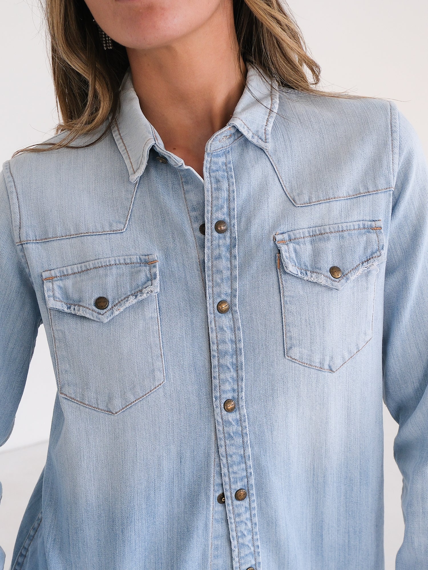 'The SoCal Western' Denim Shirt, Size 1 | AU 8