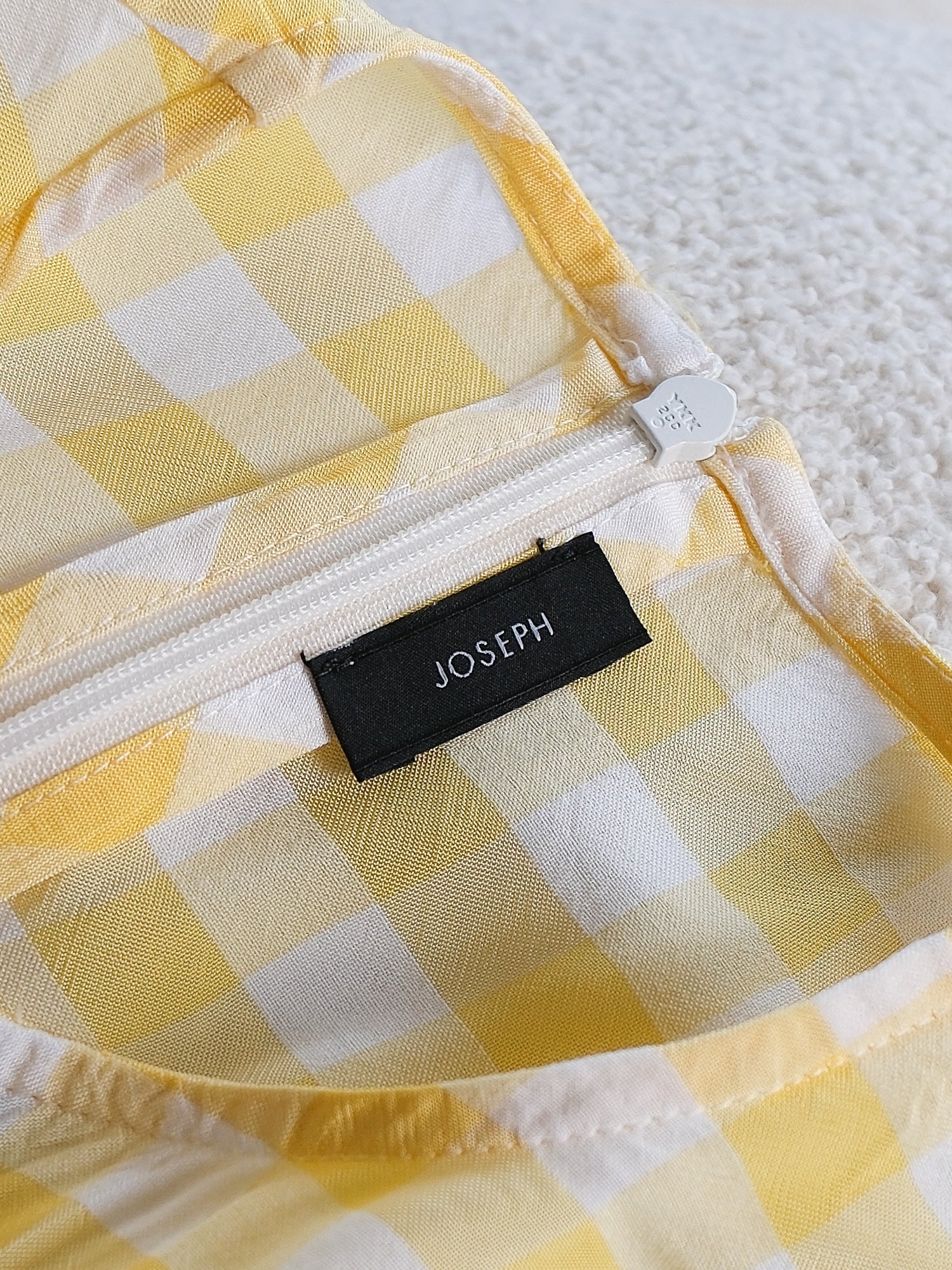 'Zadie' Gingham Jacquard Midi Dress, Size AU 8