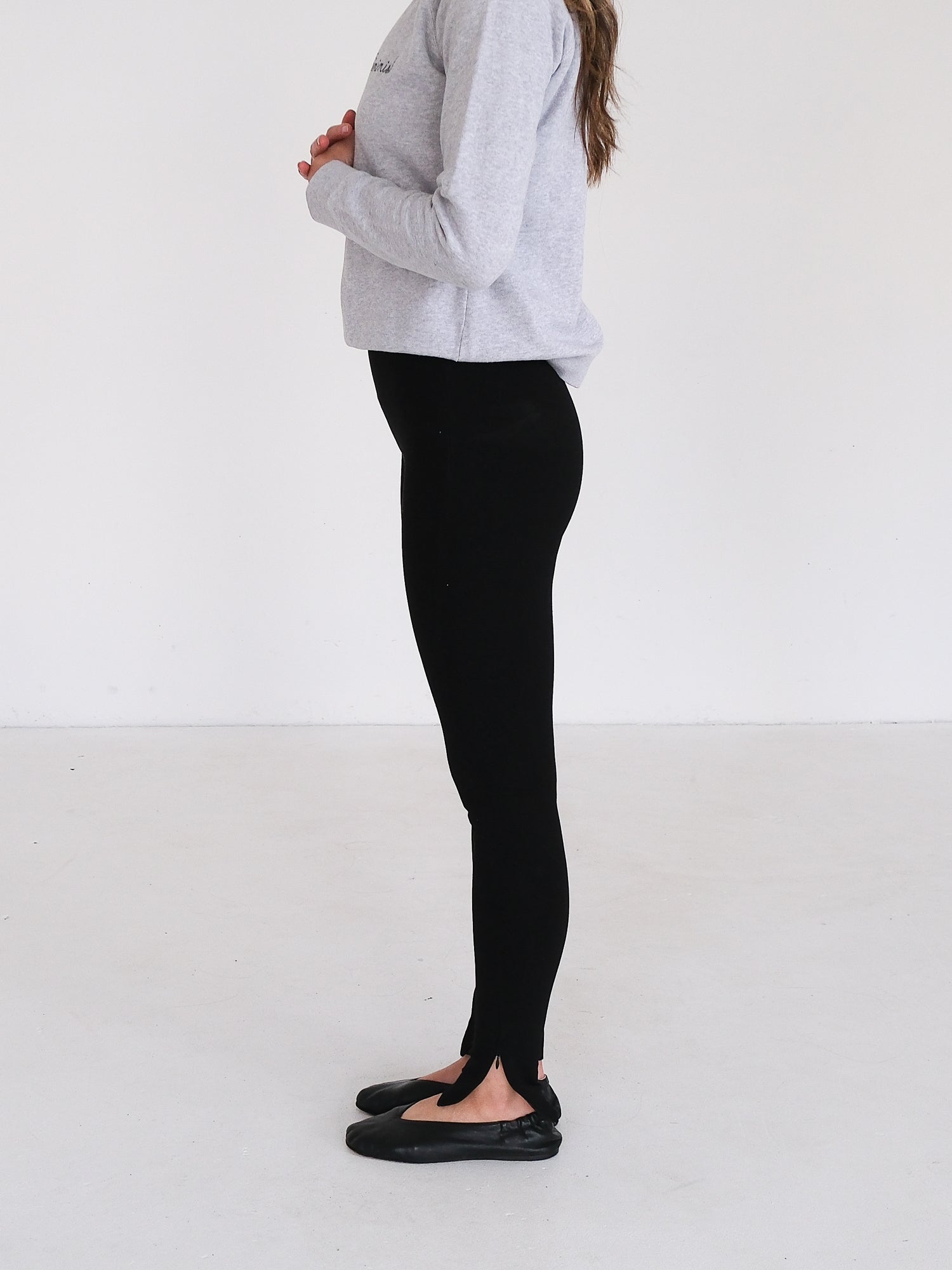 'Cork' Stretch-Jersey Zip Leggings, Size XS