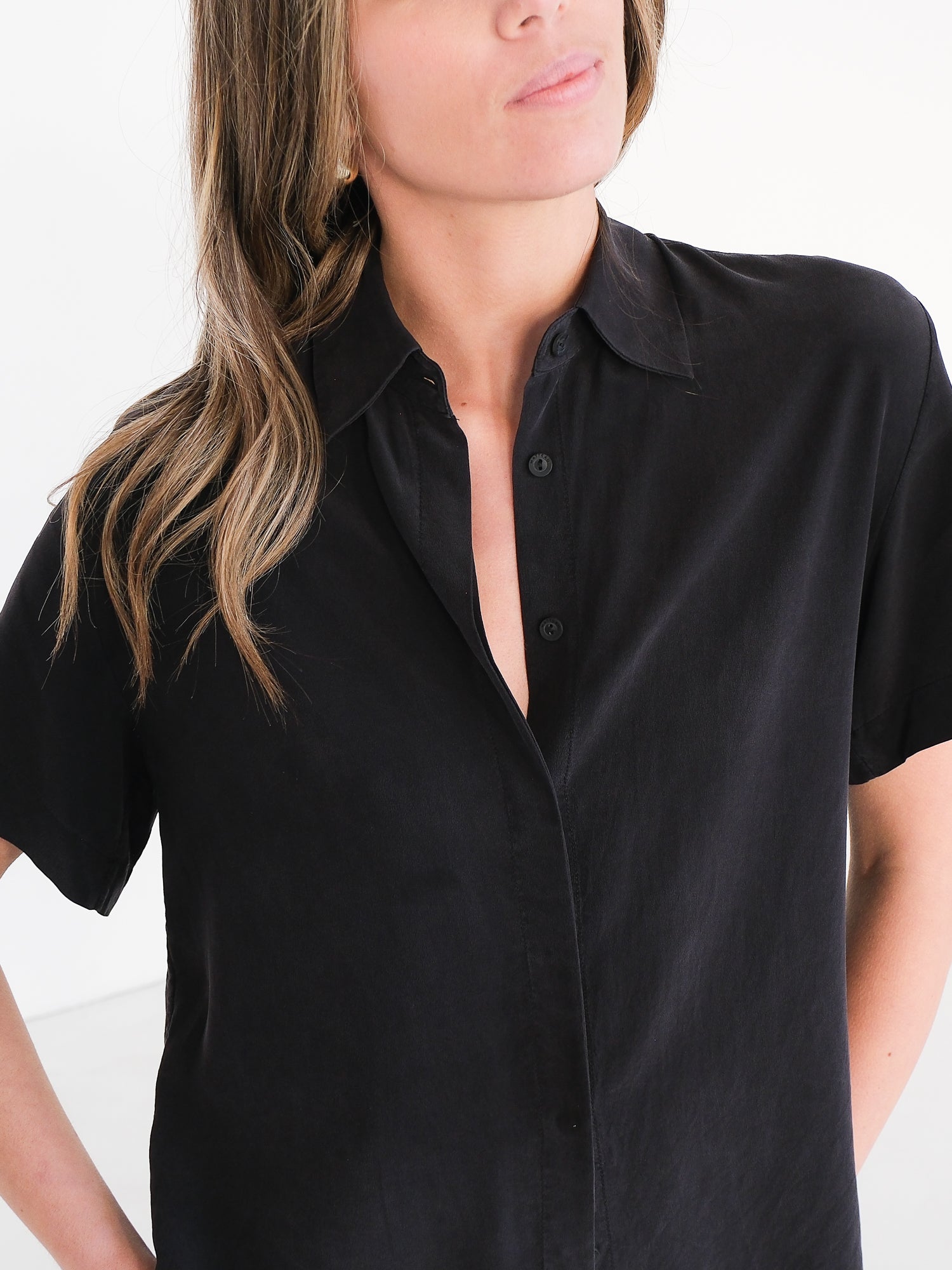 Silk Short Sleeve Shirt, Size 1 | AU 6