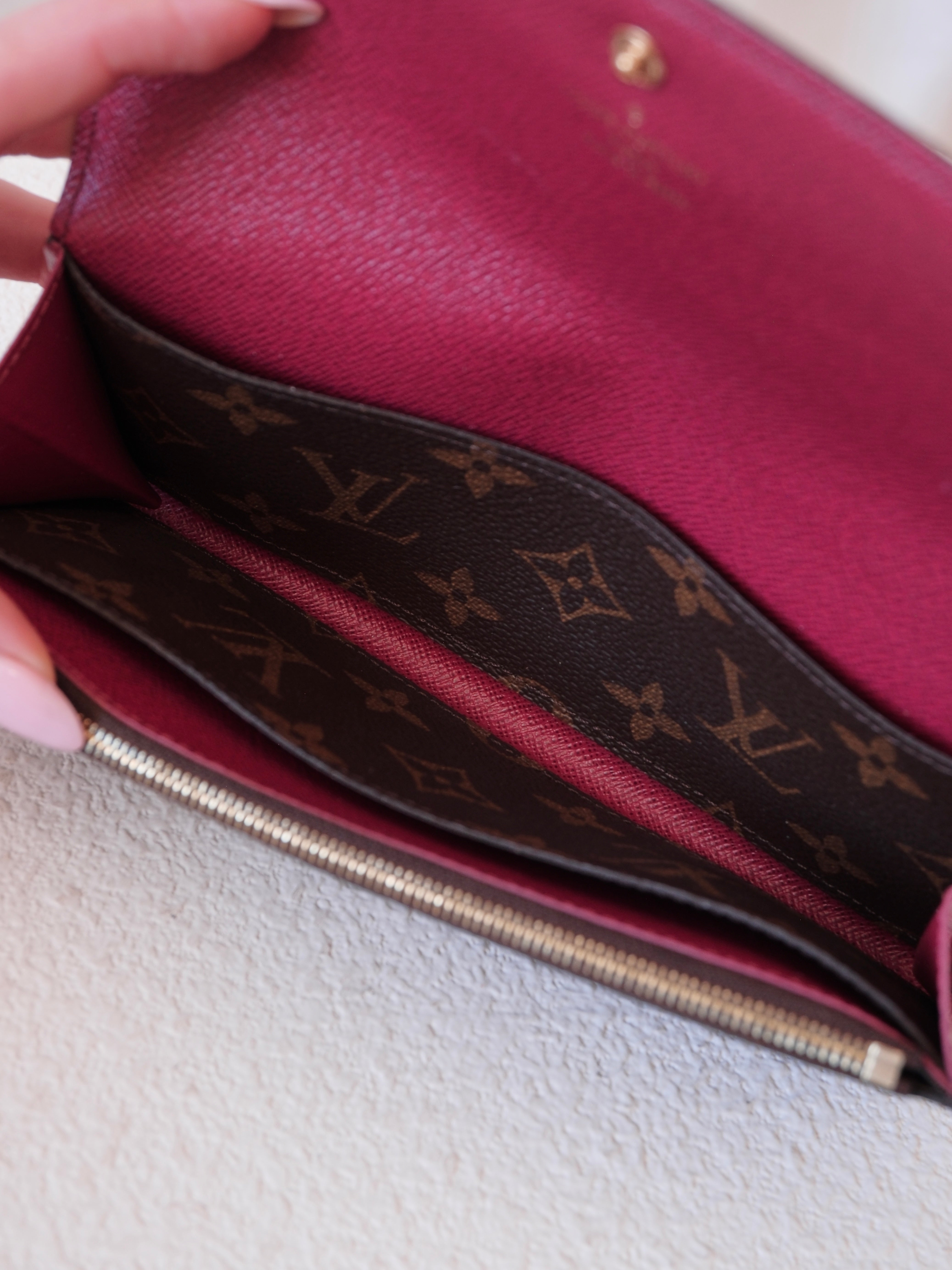 'Emilie' Monogram Canvas Wallet