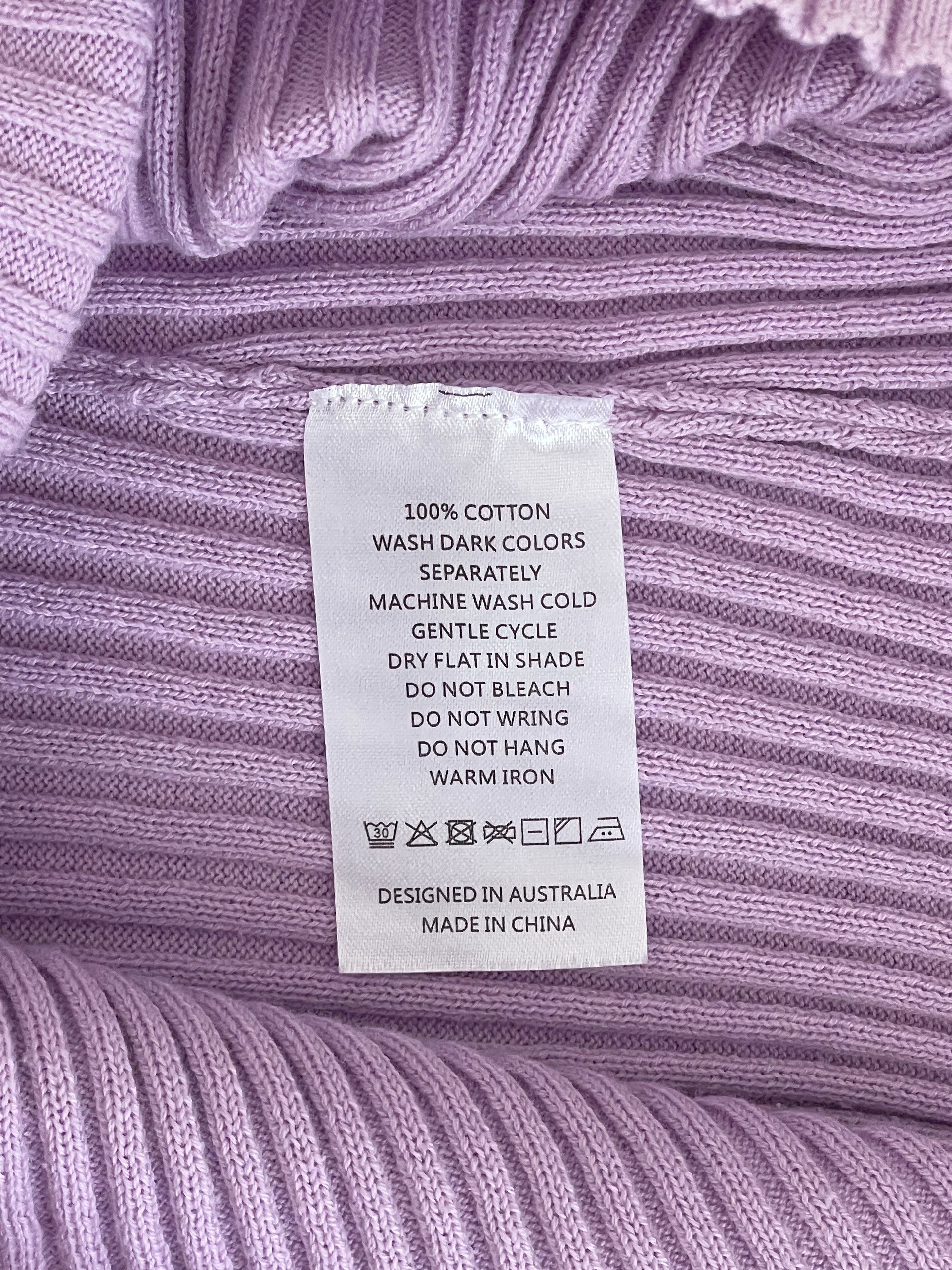 'Eden' Rib Knit Polo Top, Size AU 8