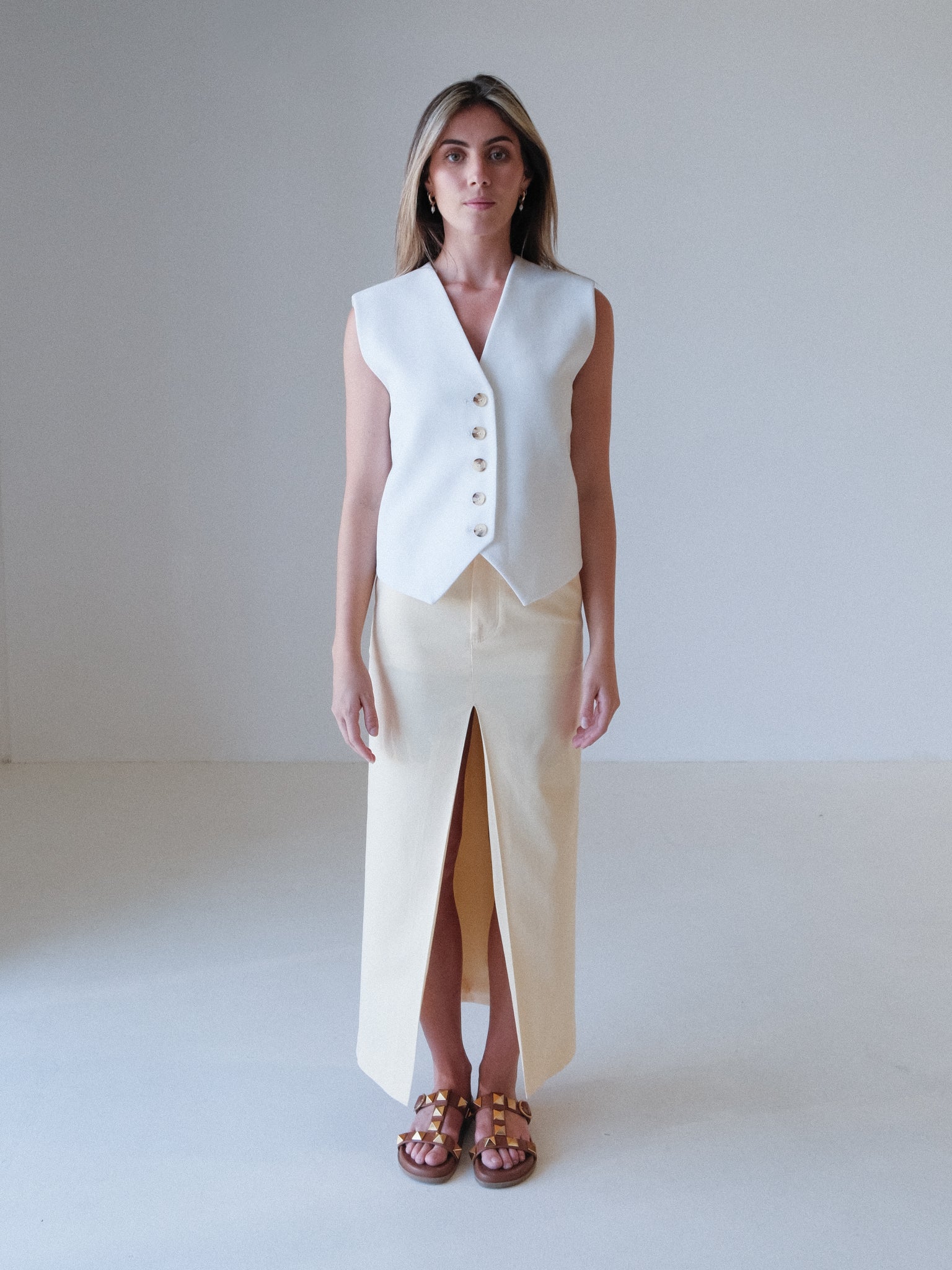 'Madrid' Sleeveless Vest, Size AU 6