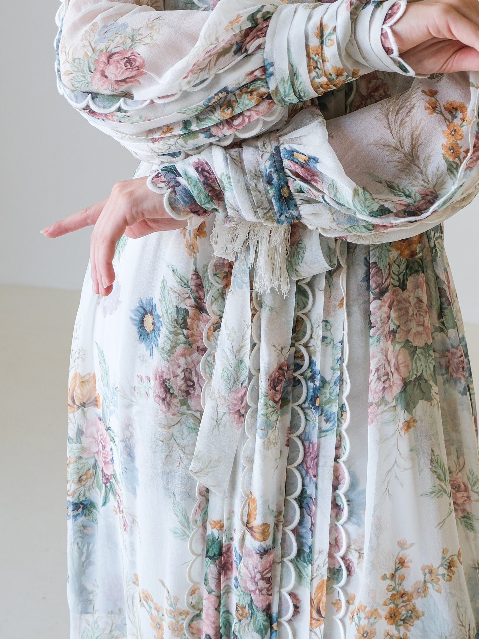 'Wavelength' Silk Floral Midi Dress, Size 3 | AU 14