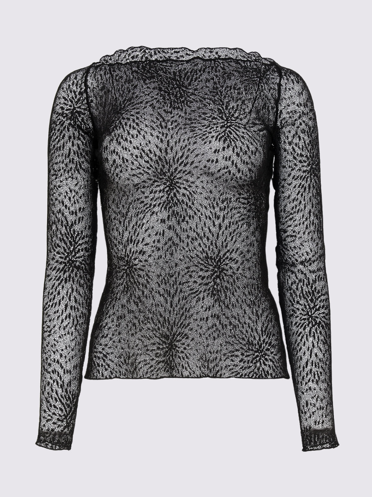 'Cardew' Semi-Sheer Mesh Knit Top, Size US 4 | AU 8