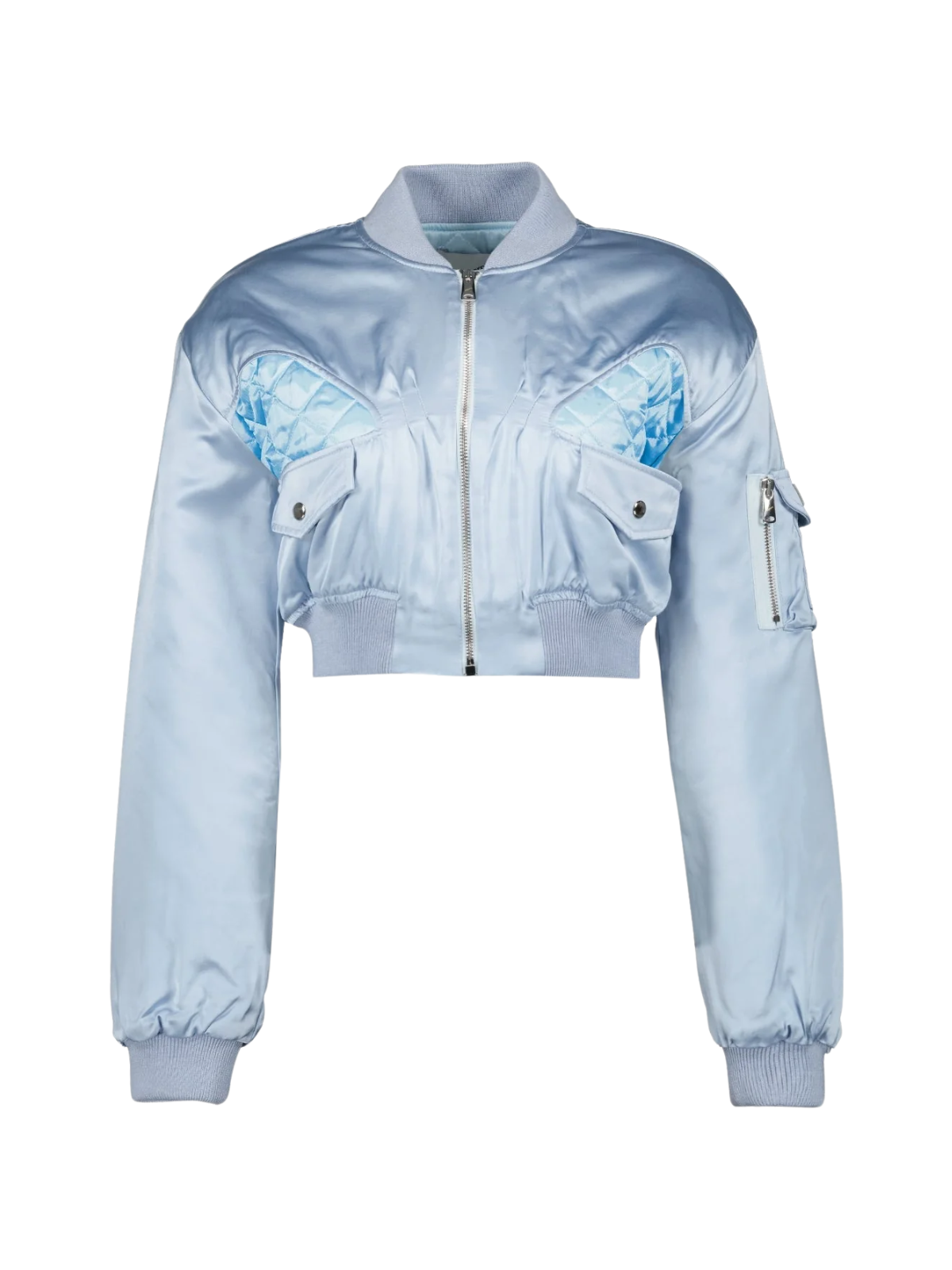 Cut-Out Cropped Bomber Jacket, Size AU 8