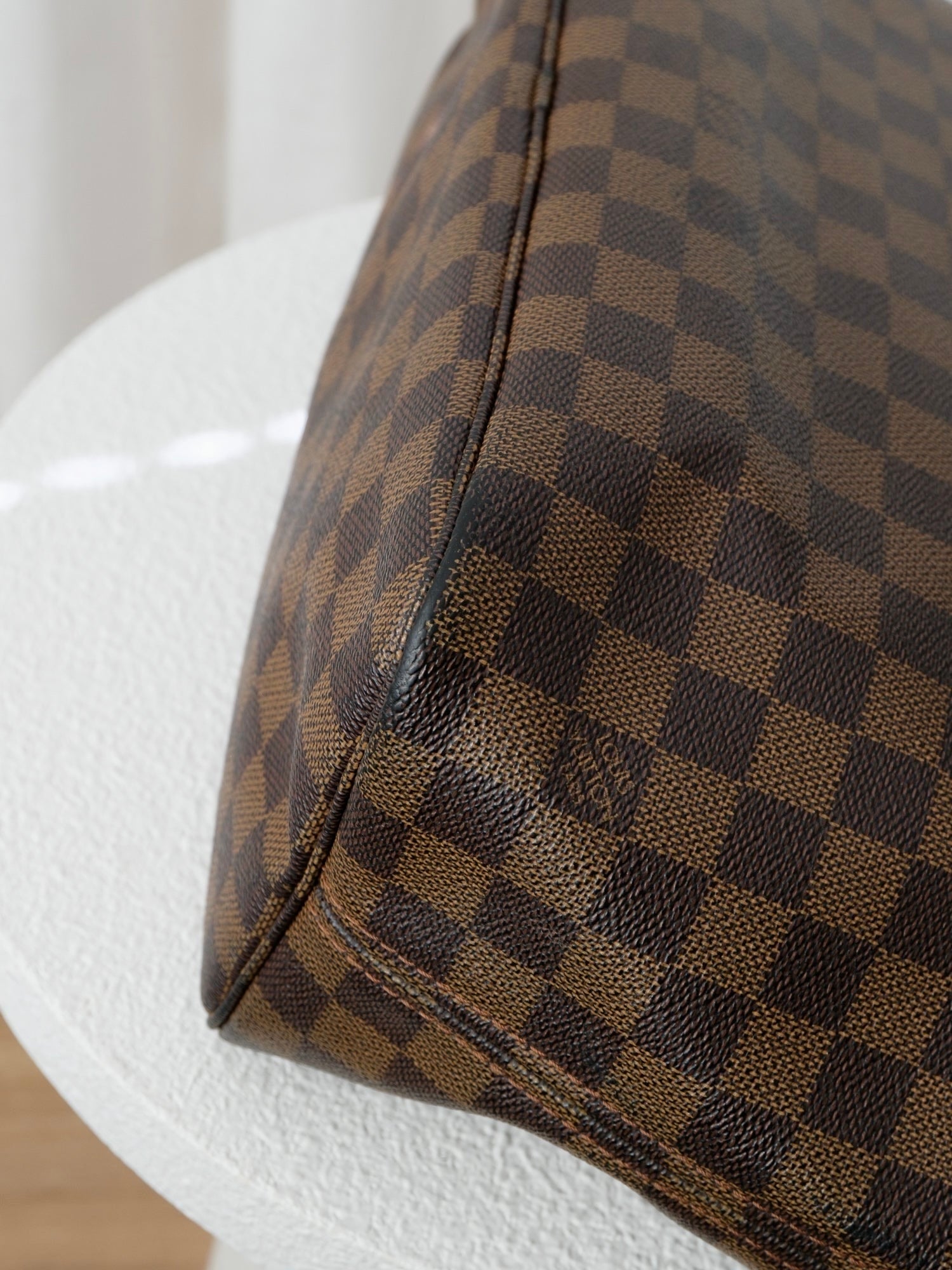 'Neverfull' MM Damier Ebene Canvas Tote Bag