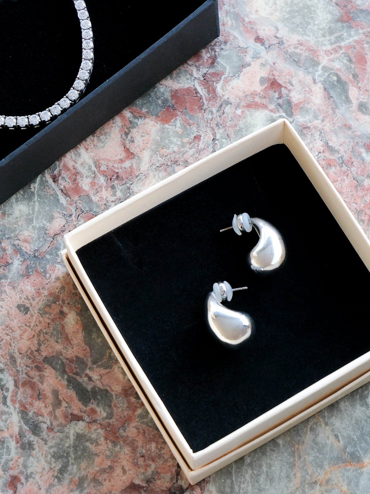 Small Teardrop Stud Earrings