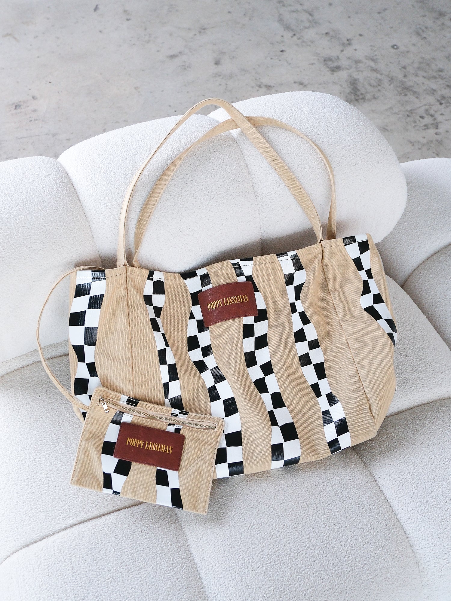 'Polanco' Taxi Squiggle Sand Tote Bag