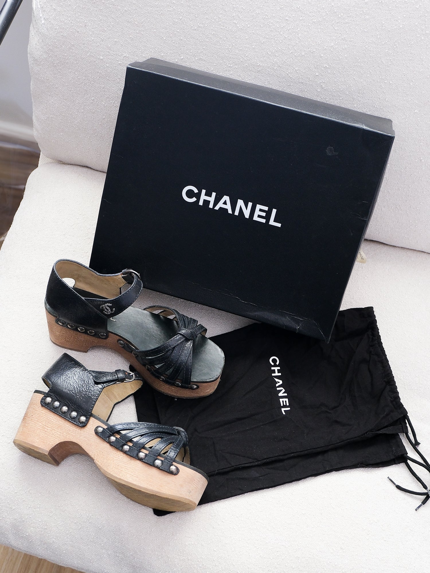 AW14 Strappy Platform Clog Sandals, Size 36