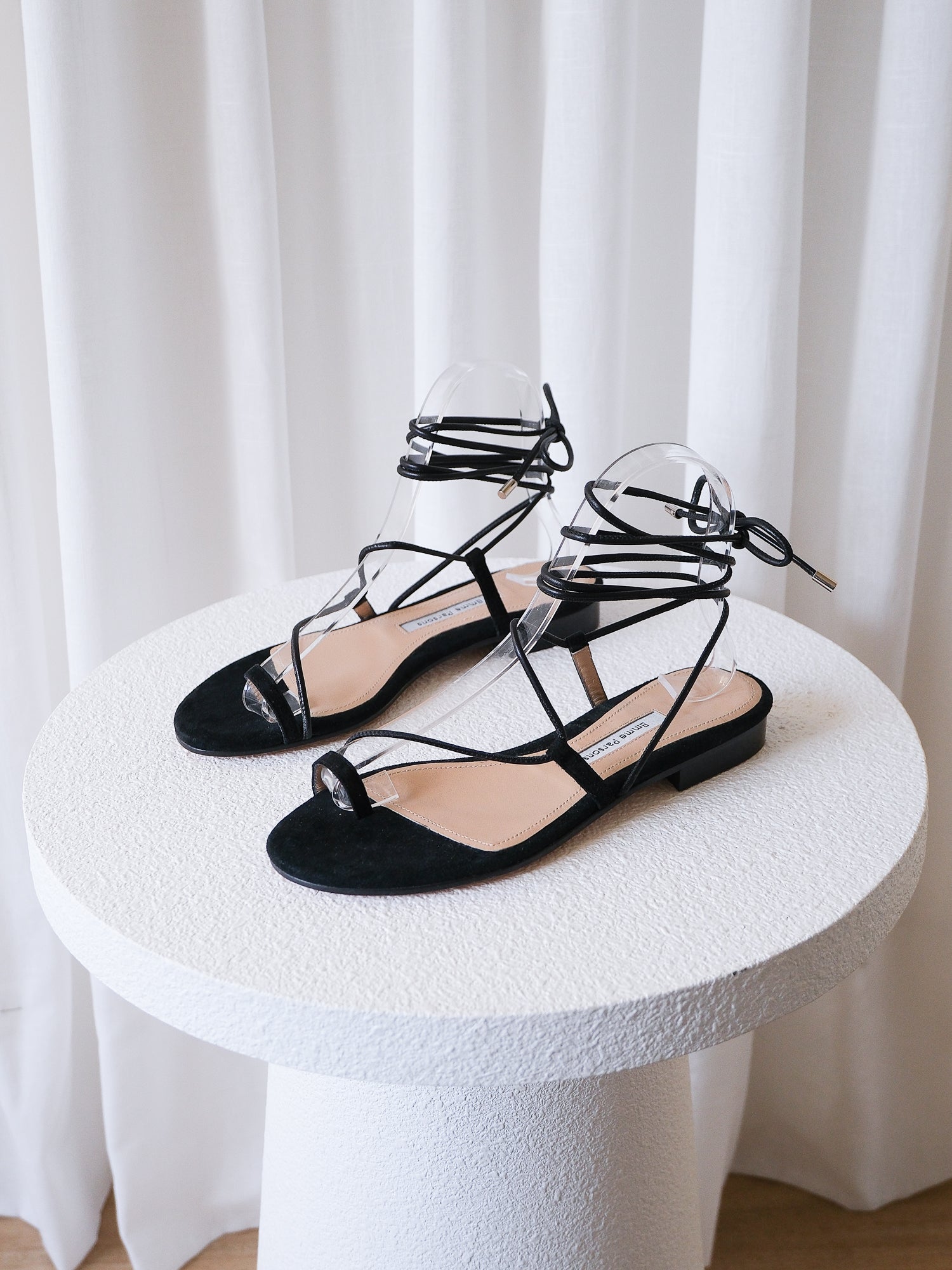 'Susan' Lace-Up Suede Sandals, Size 36