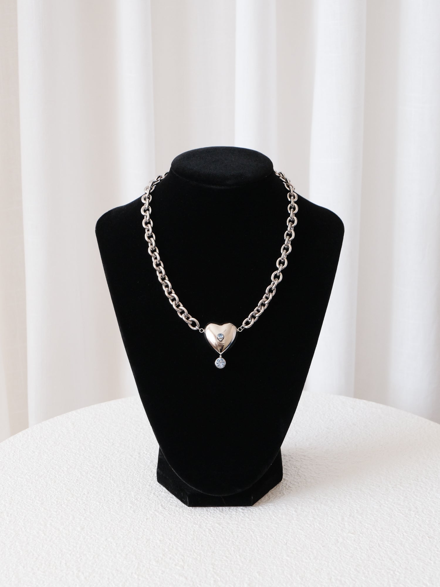 'Max' Crystal Heart Pendant Necklace