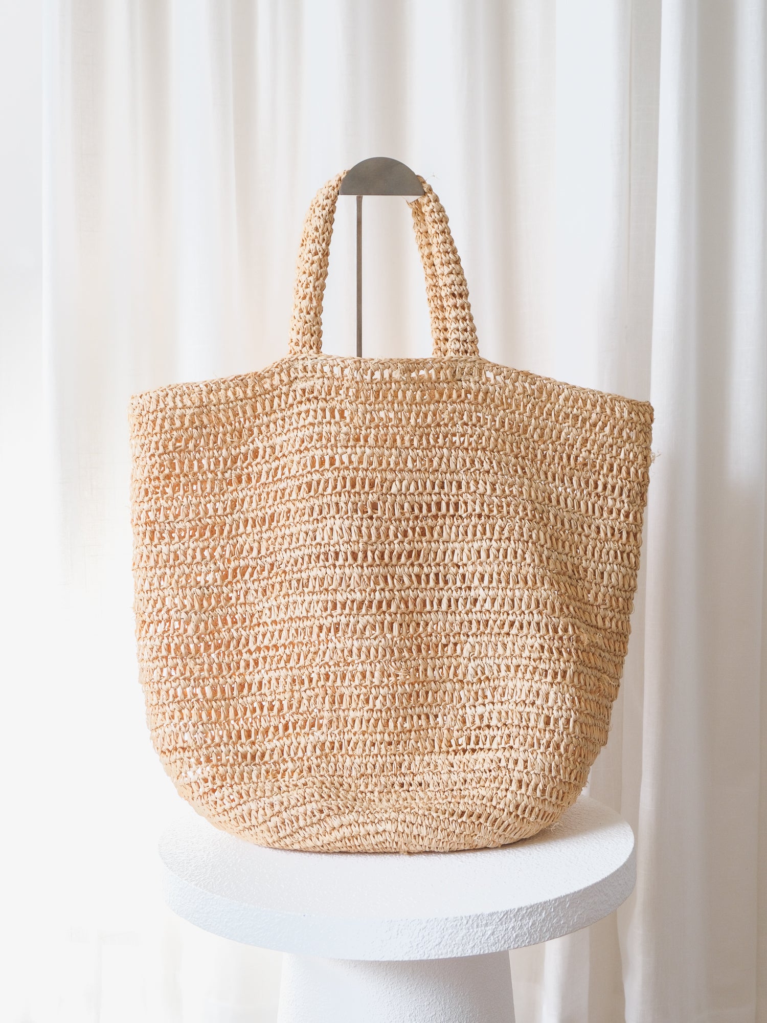Woven Raffia Tote Bag