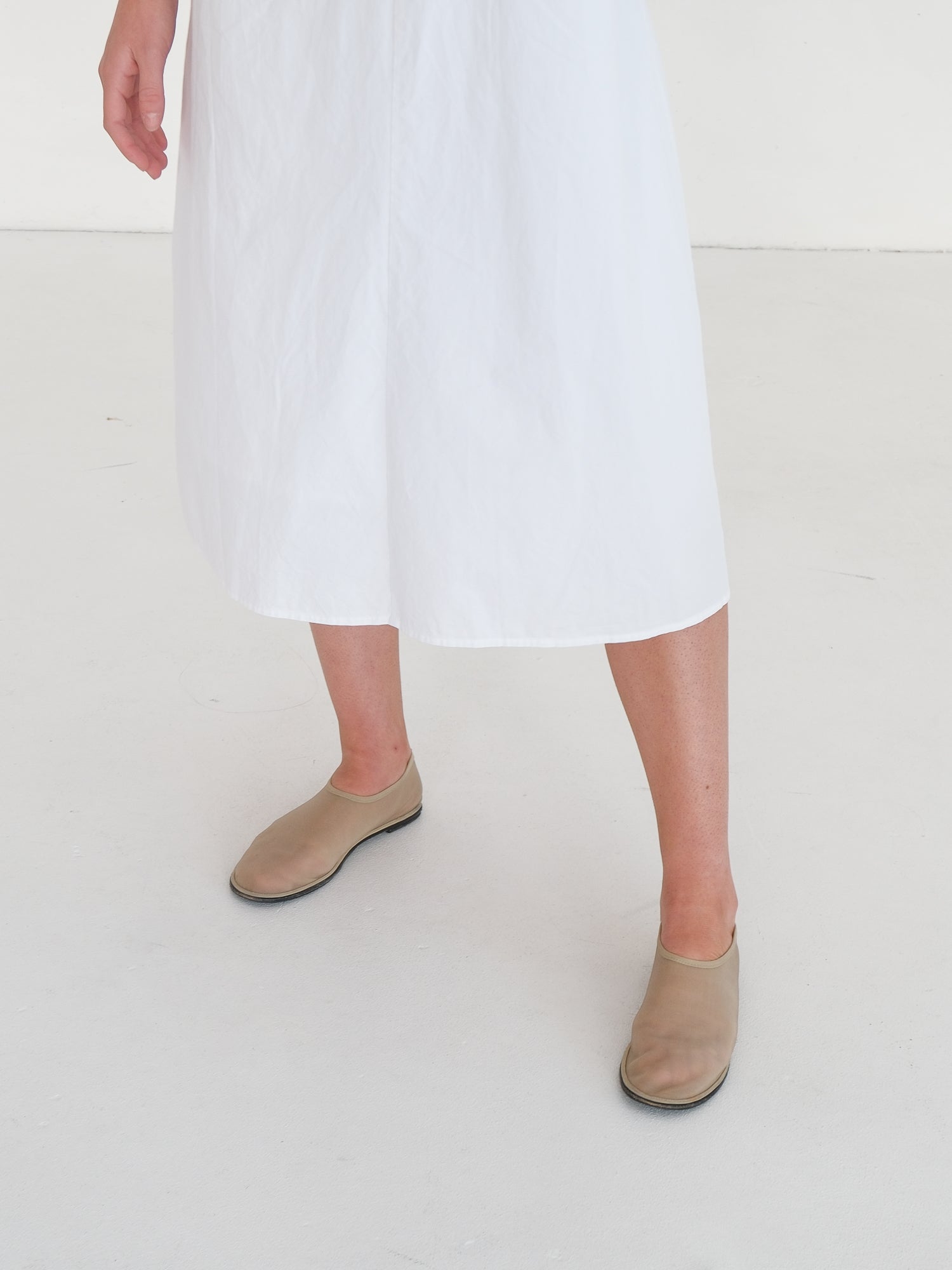 'Hannah' Sleeveless Cotton Midi Dress, Size AU 8