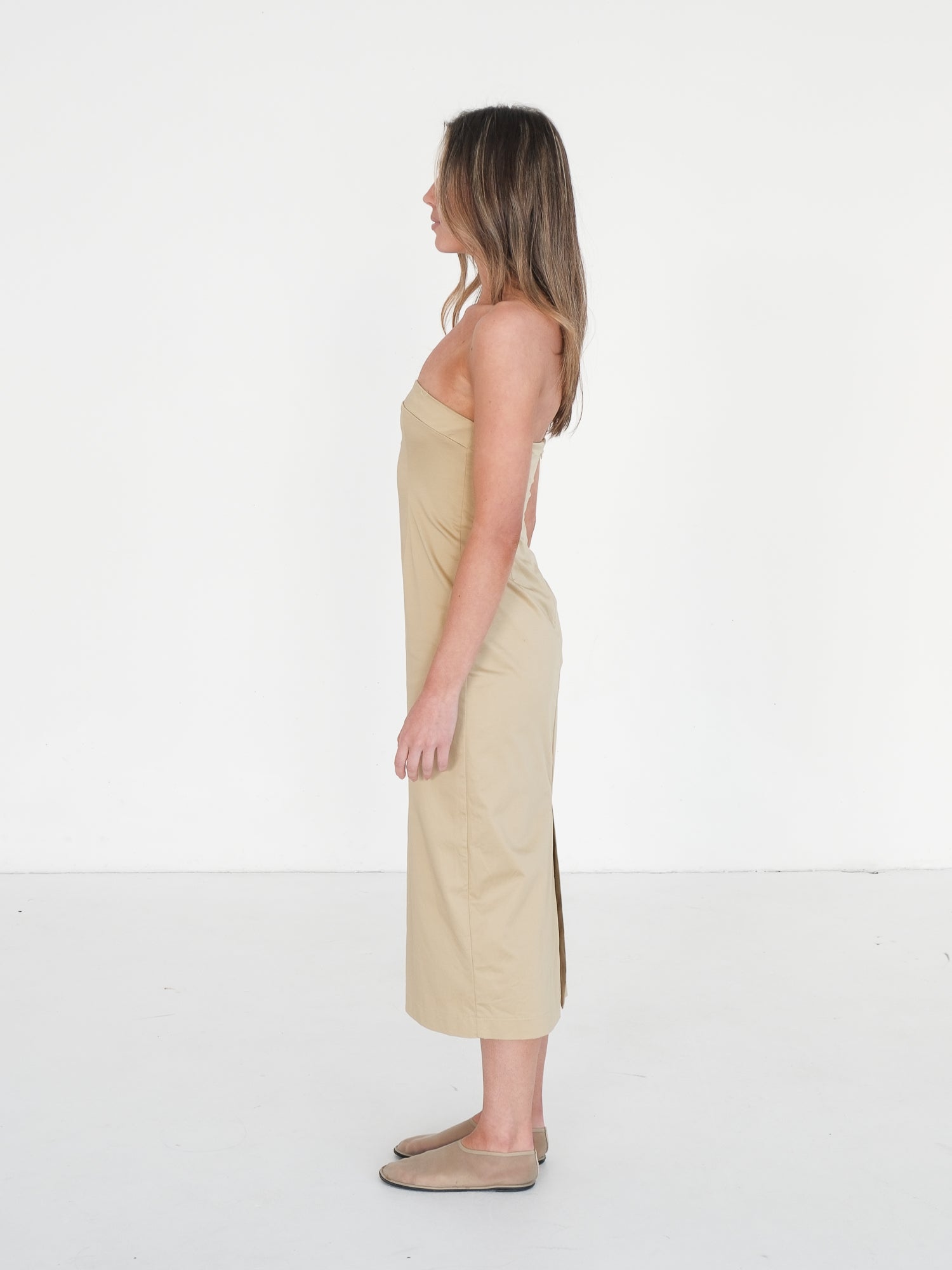 'Bonita' Strapless Midi Dress, Size AU 8