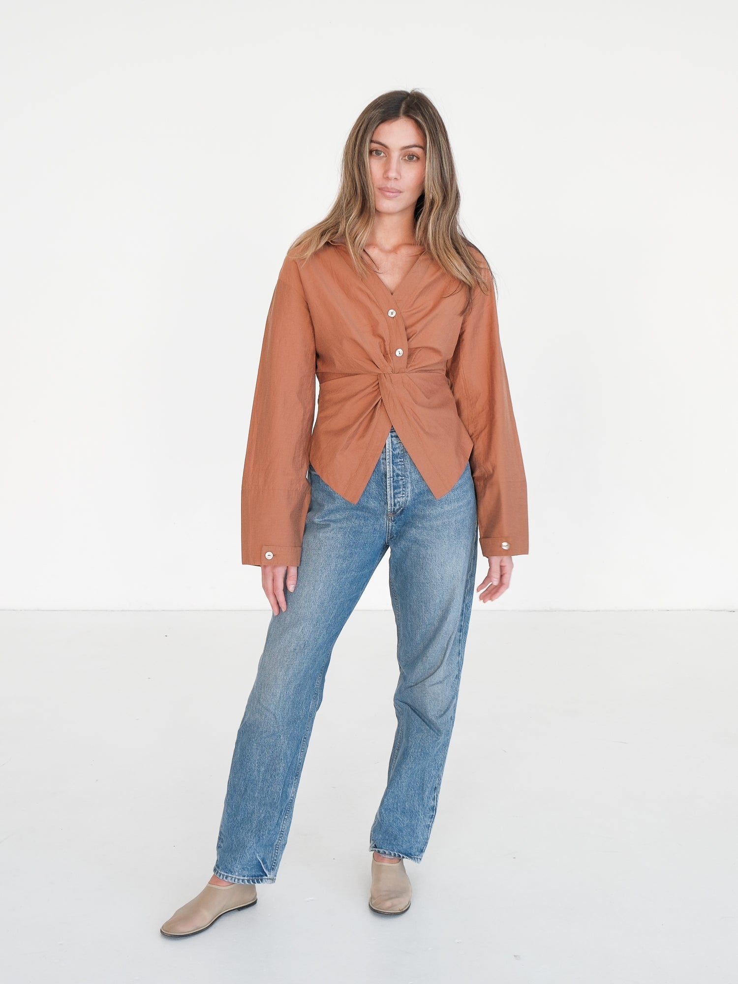 'Devi' Low Slung Baggy Taper Jeans, Size 26