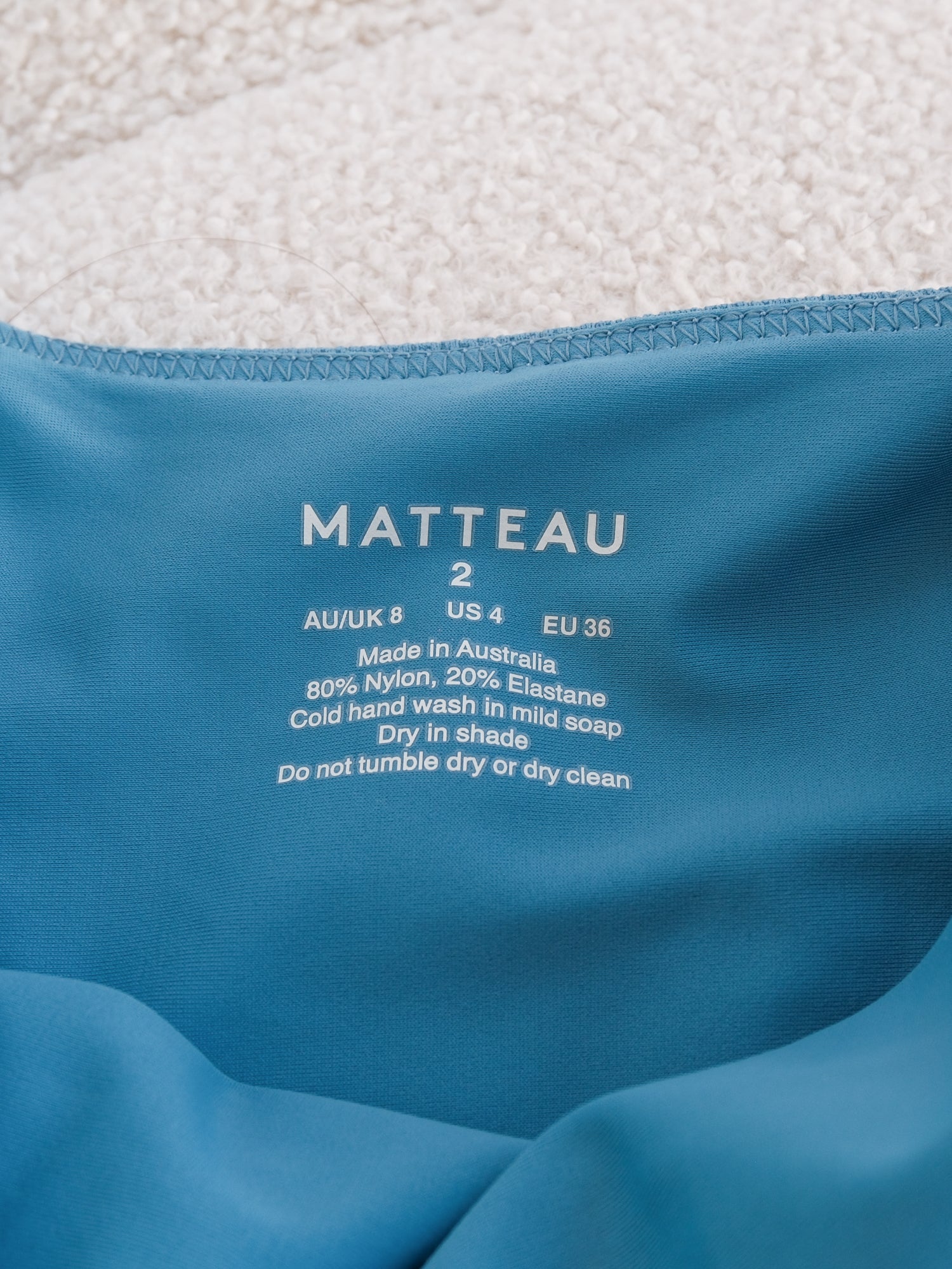 'Nineties' Recycled Seersucker One-Piece Swimsuit, Size 2 | AU 8