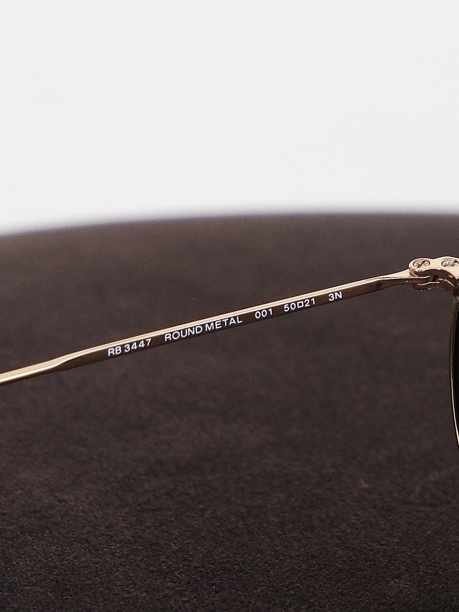 'RB3447' Unisex Round Metal Sunglasses