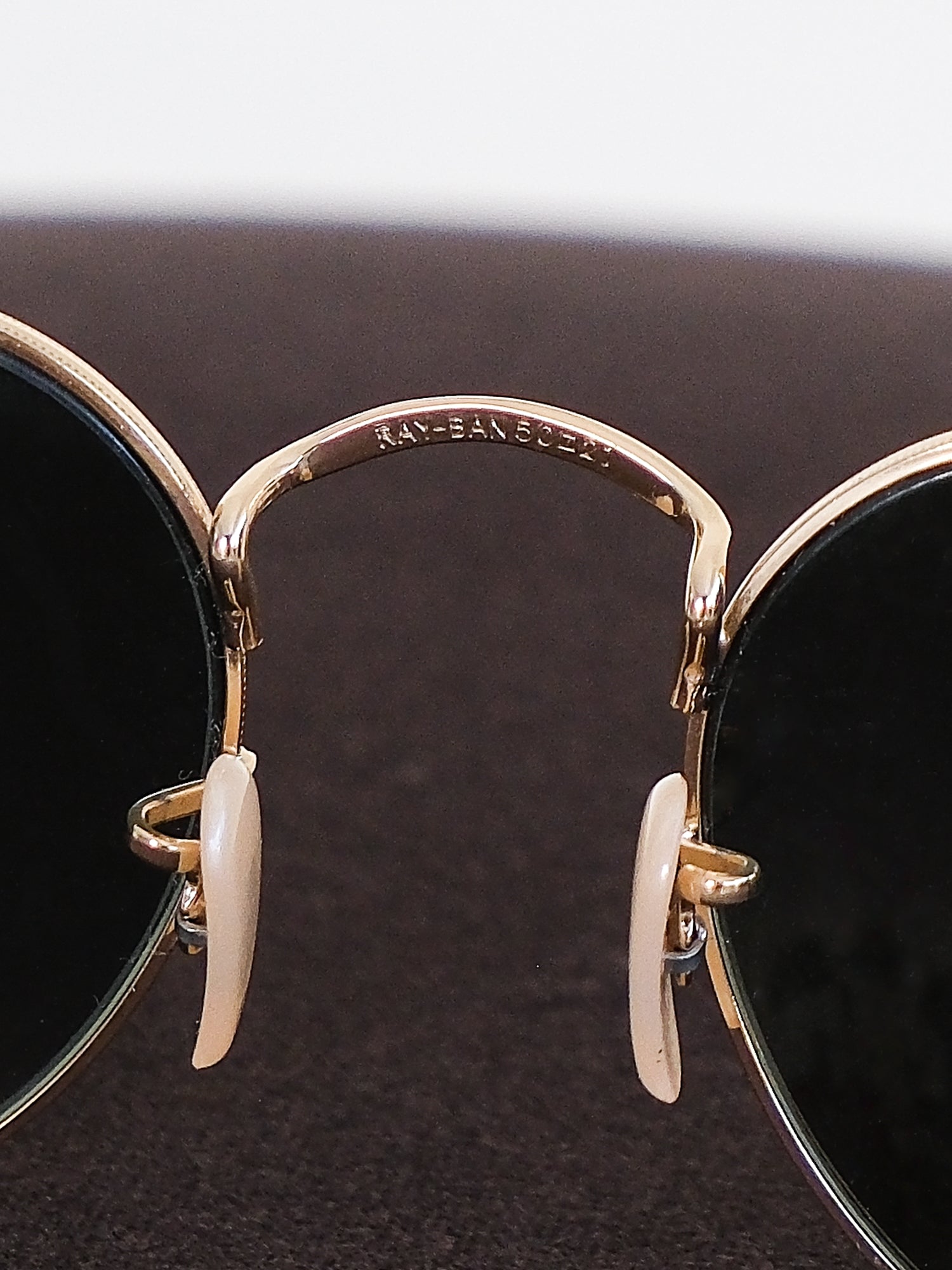 'RB3447' Unisex Round Metal Sunglasses