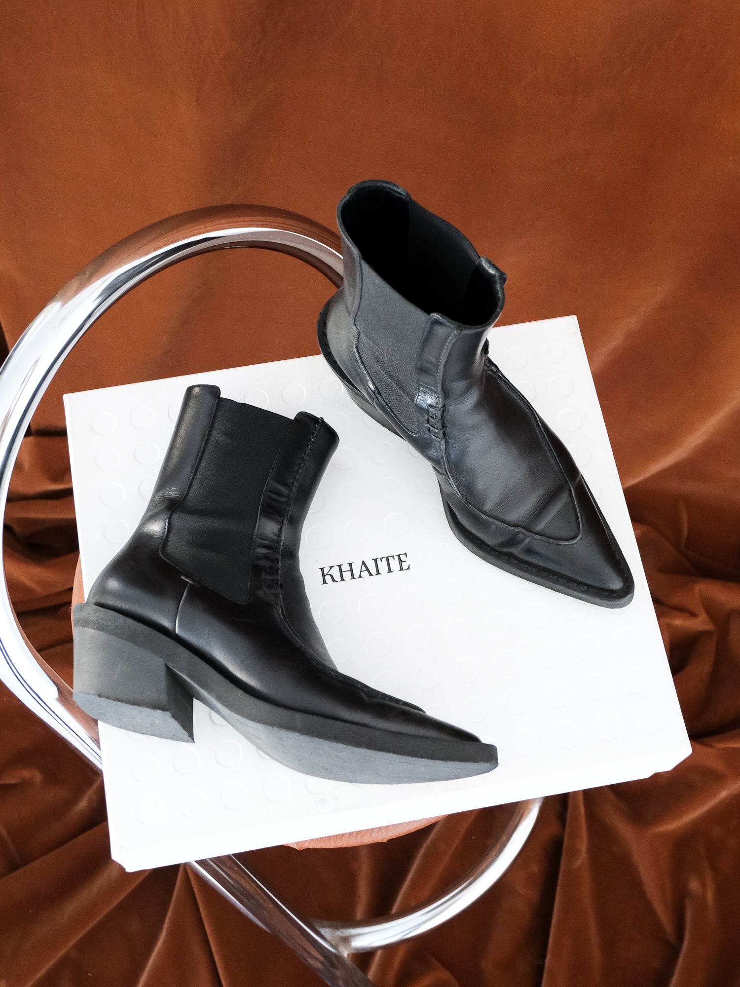 'Charleston' Ankle Leather Boots, Size IT 37