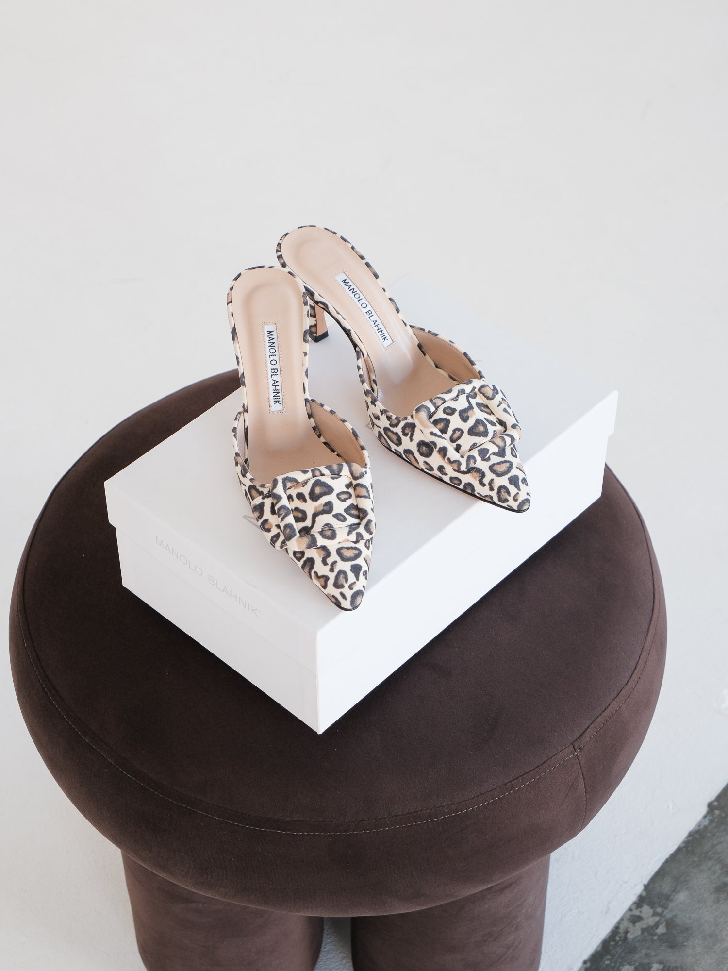 'Maysale' Leopard Suede Mules, Size 37