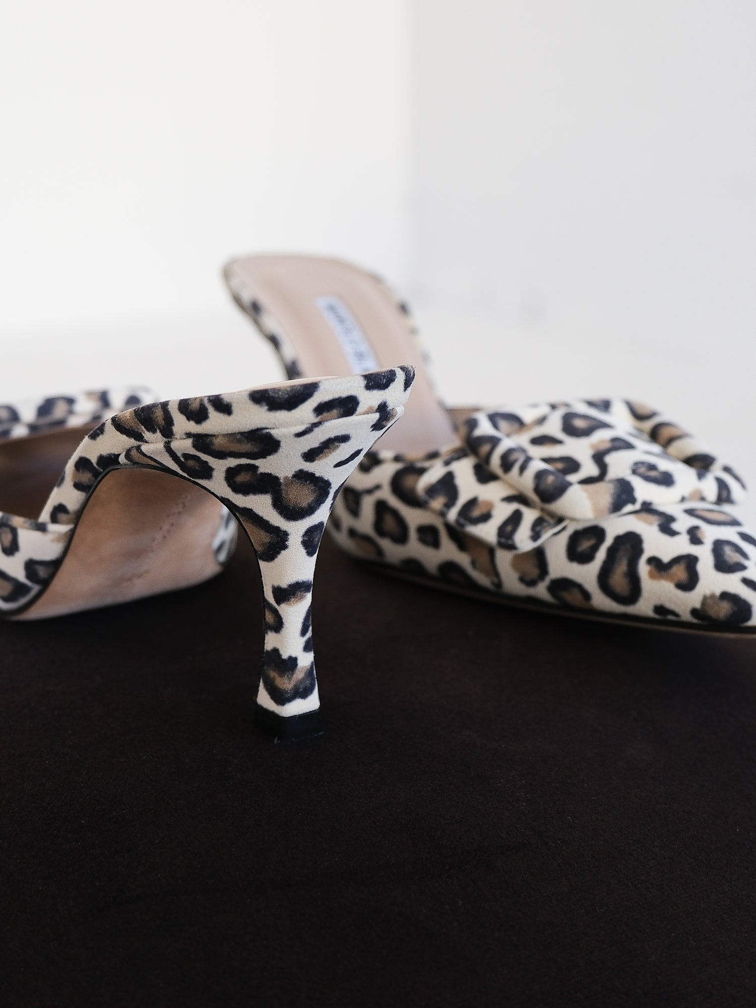 'Maysale' Leopard Suede Mules, Size 37