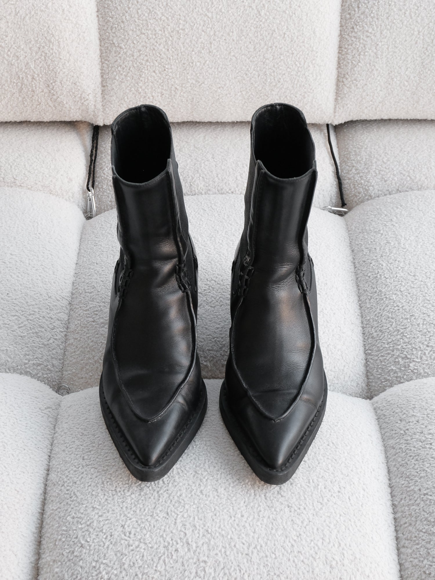 'Charleston' Ankle Leather Boots, Size IT 37