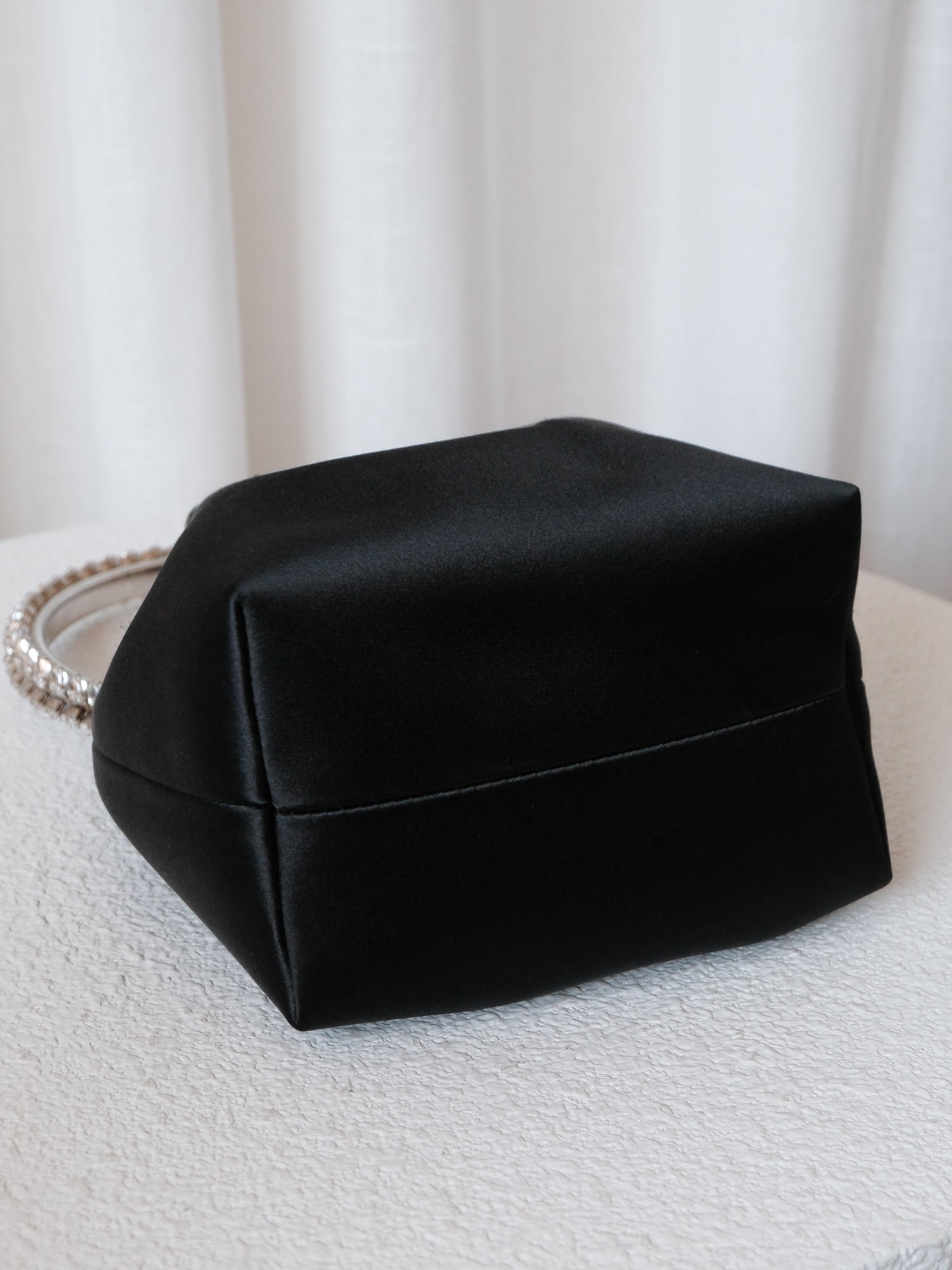 'Bon Bon' Satin Bag with Crystal Handle